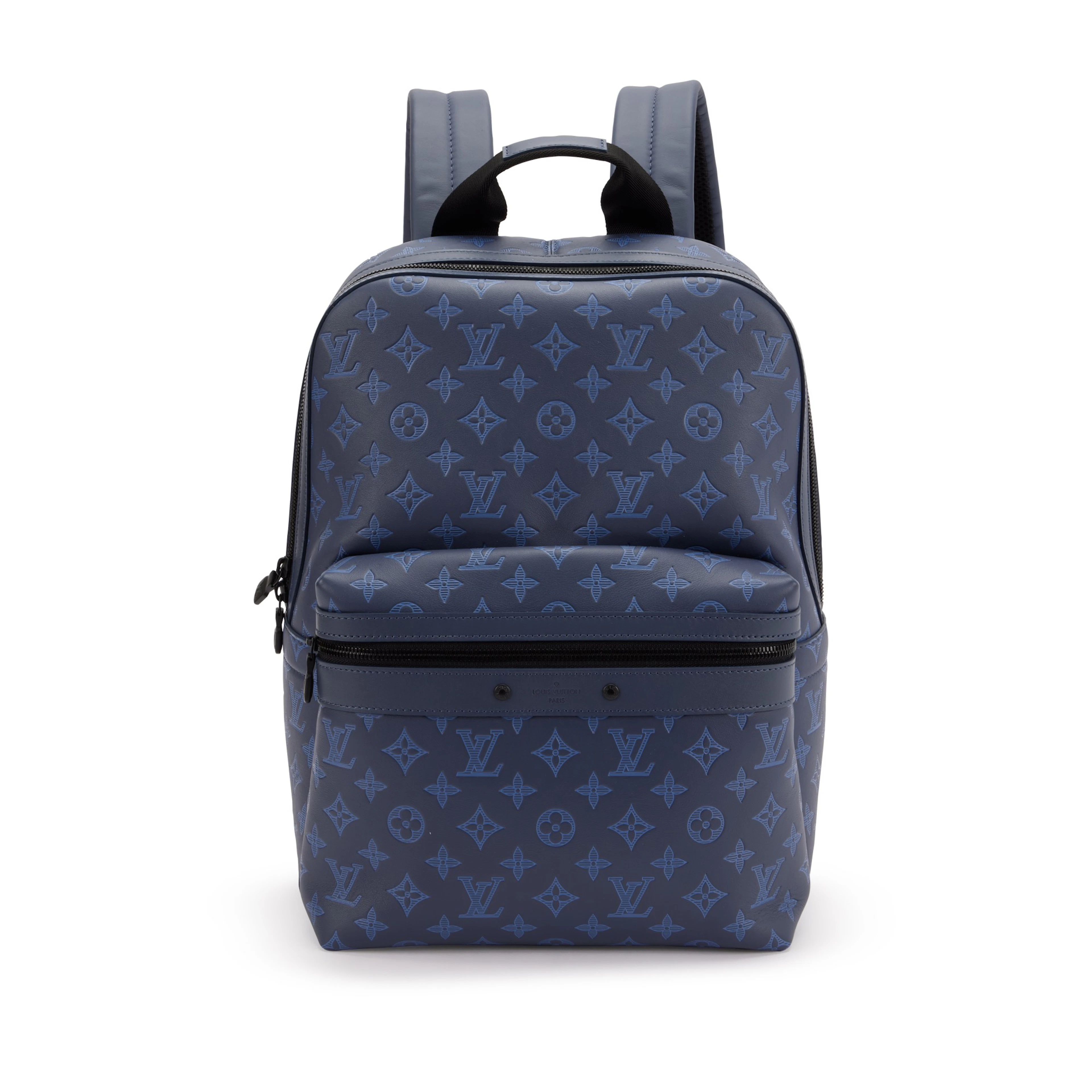 Navy Monogram Shadow Leather Sprinter Backpack Black Hardware, 2021-2022
