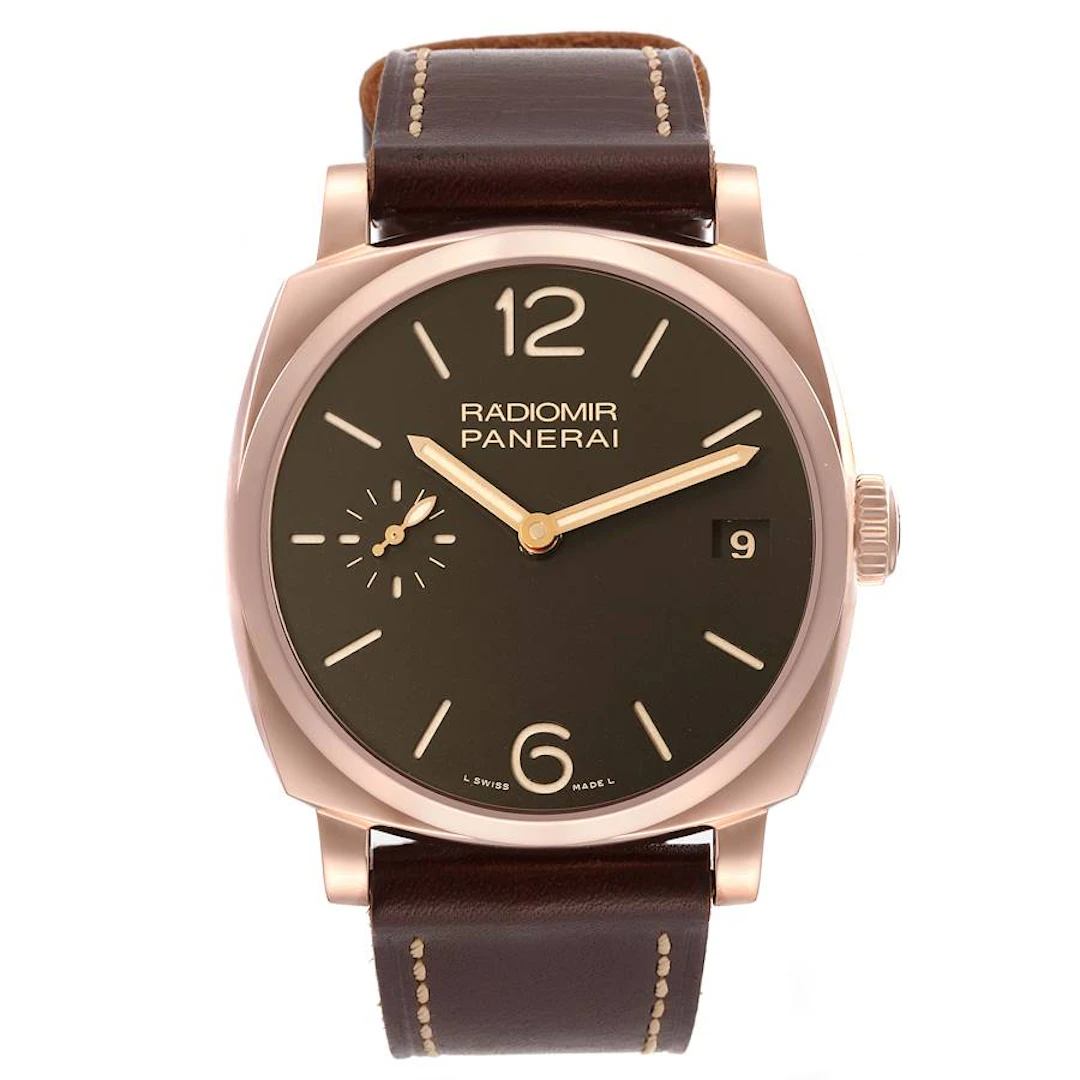 Radiomir 1940 (Reference PAM00515). A 47mm rose gold manual wind wristwatch