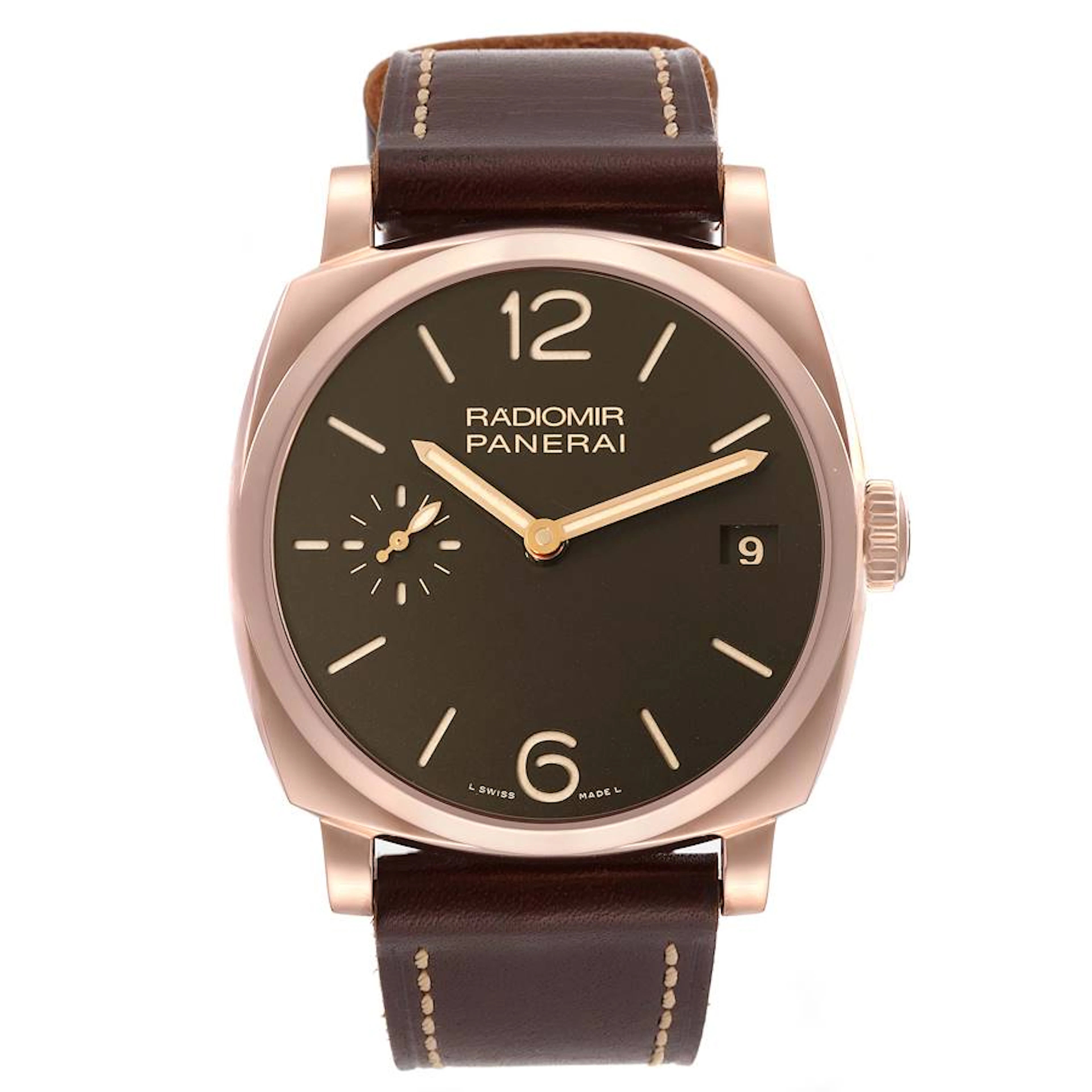 Radiomir 1940 (Reference PAM00515). A 47mm rose gold manual wind wristwatch
