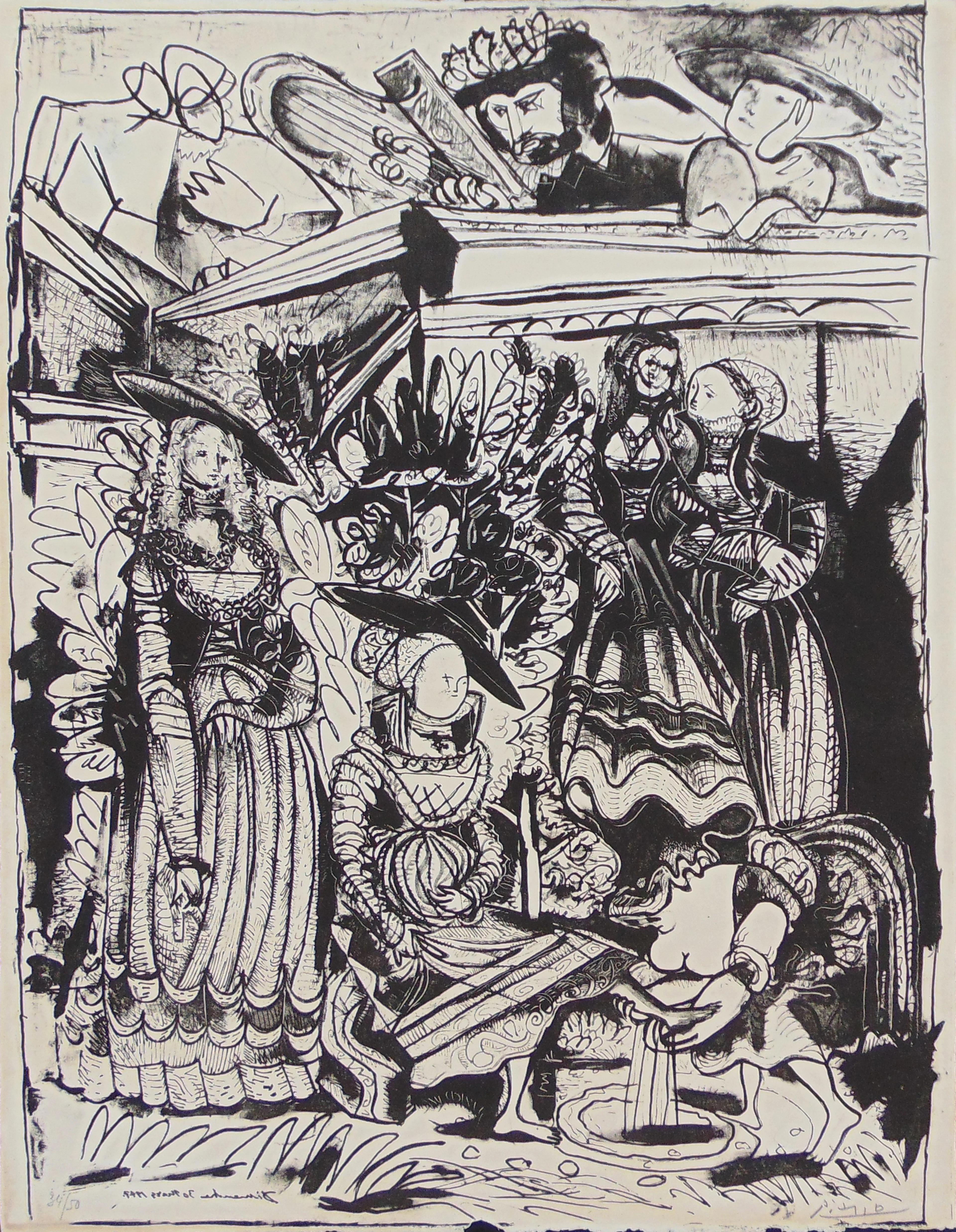 David and Bathsheba (After Lucas Cranach) II | David et Bethsabée