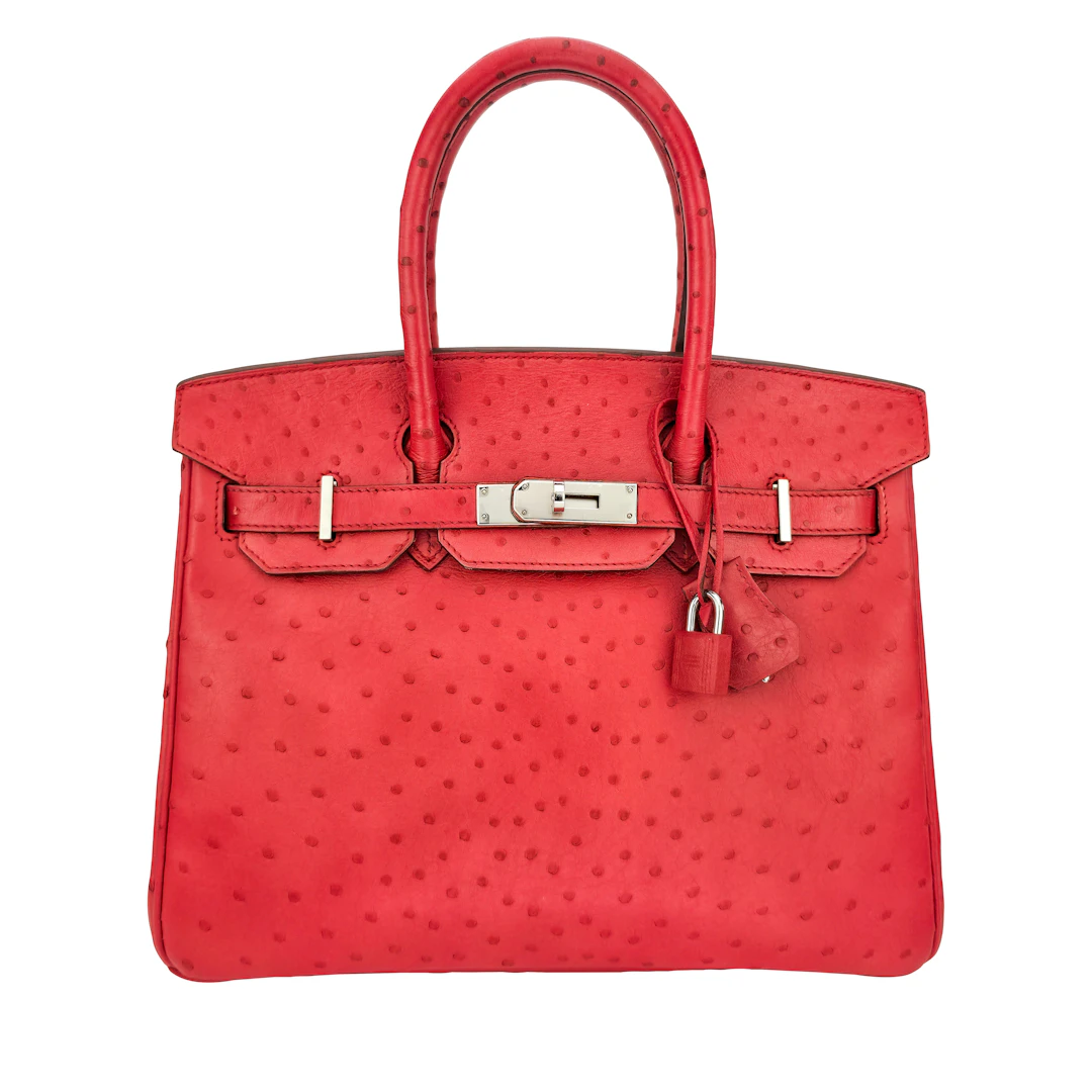 Bougainvillier Ostrich Birkin 30 Palladium Hardware, 2011