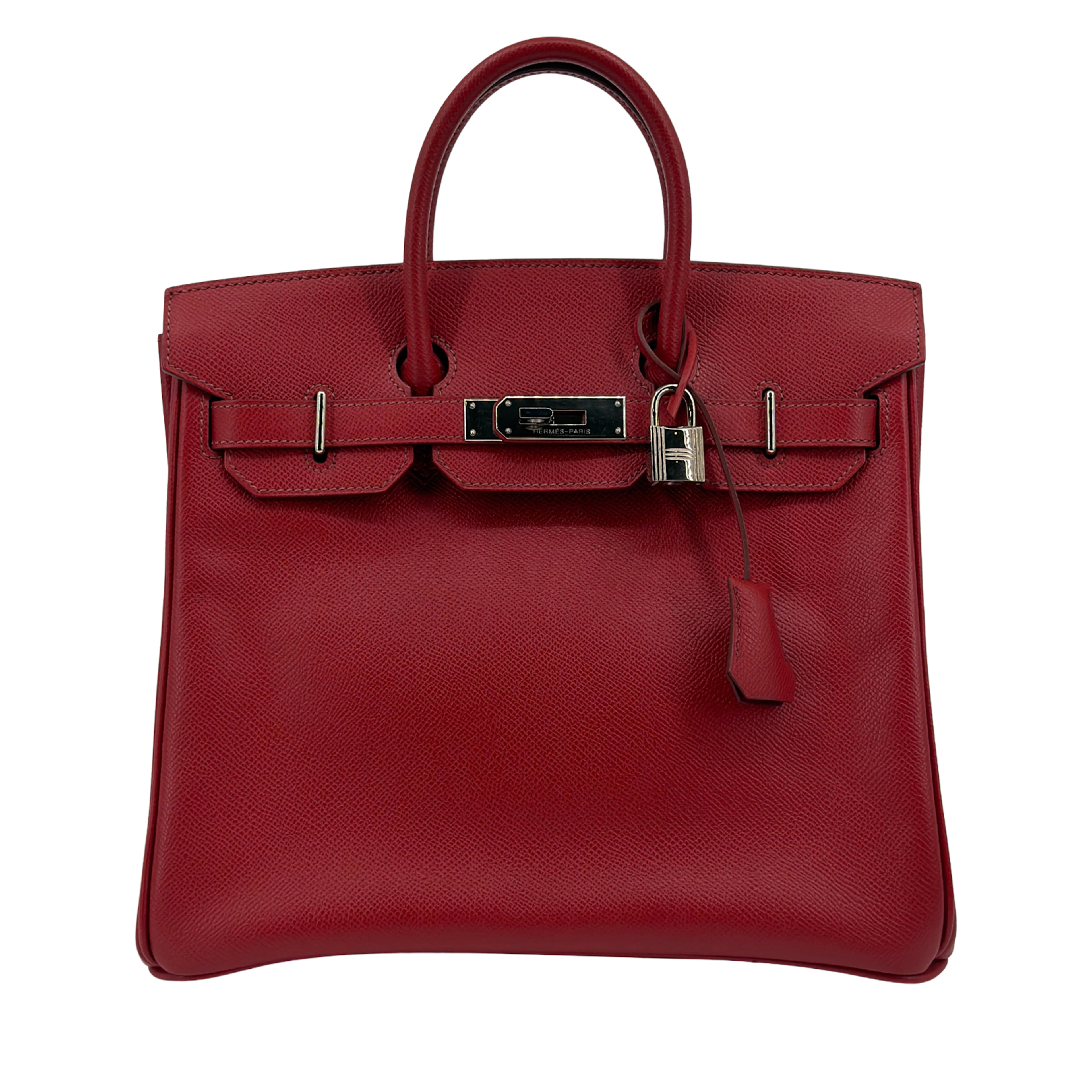 Rouge Vif Epsom HAC Haut à Courroies Birkin 28 Palladium Hardware, 2007