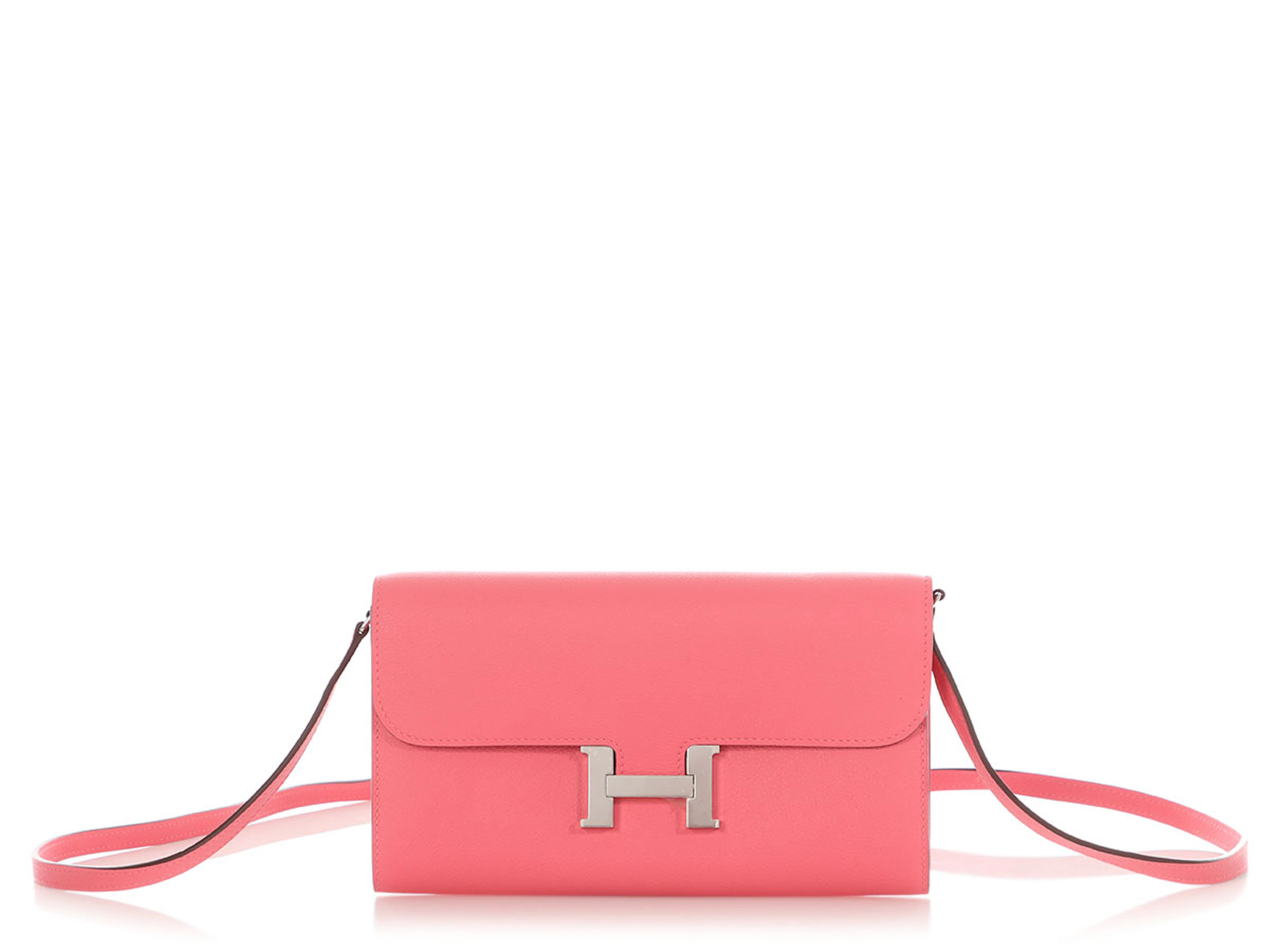 Rose Azalee Chèvre Mysore Constance-To-Go Wallet Palladium Hardware, 2021