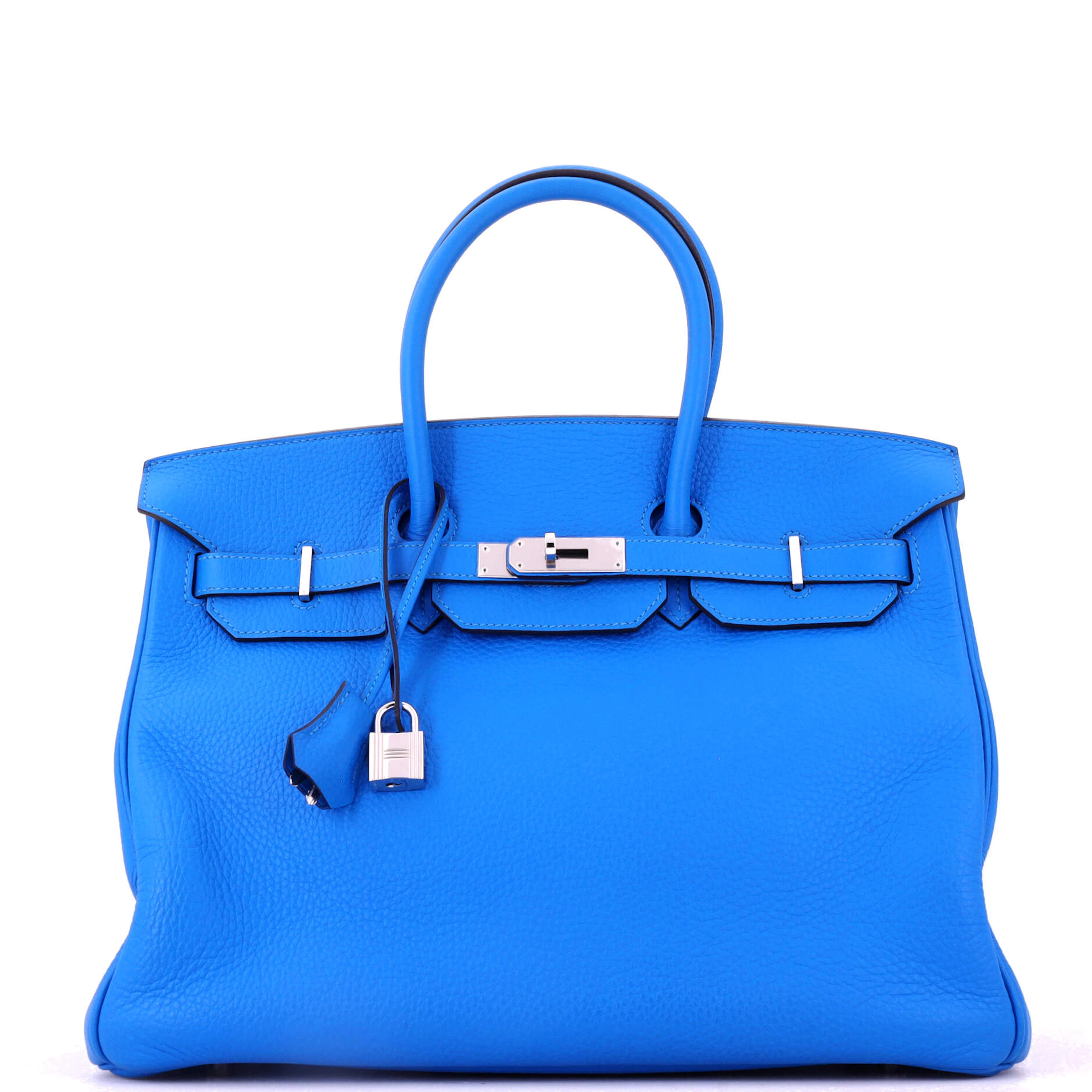 Bleu Hydra Clemence Birkin 35 Palladium Hardware, 2012