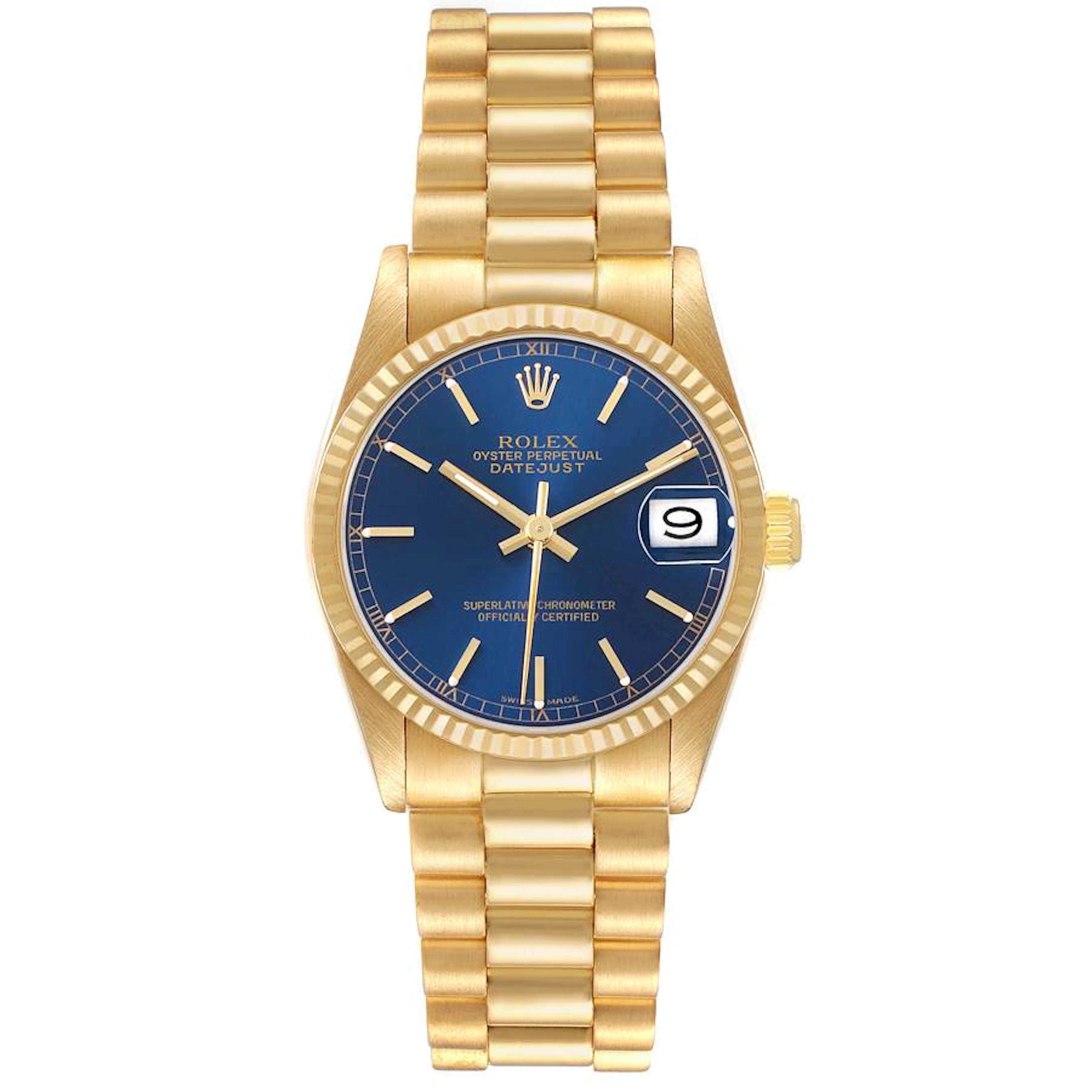 President Datejust (Reference 68278). A 31mm yellow gold automatic