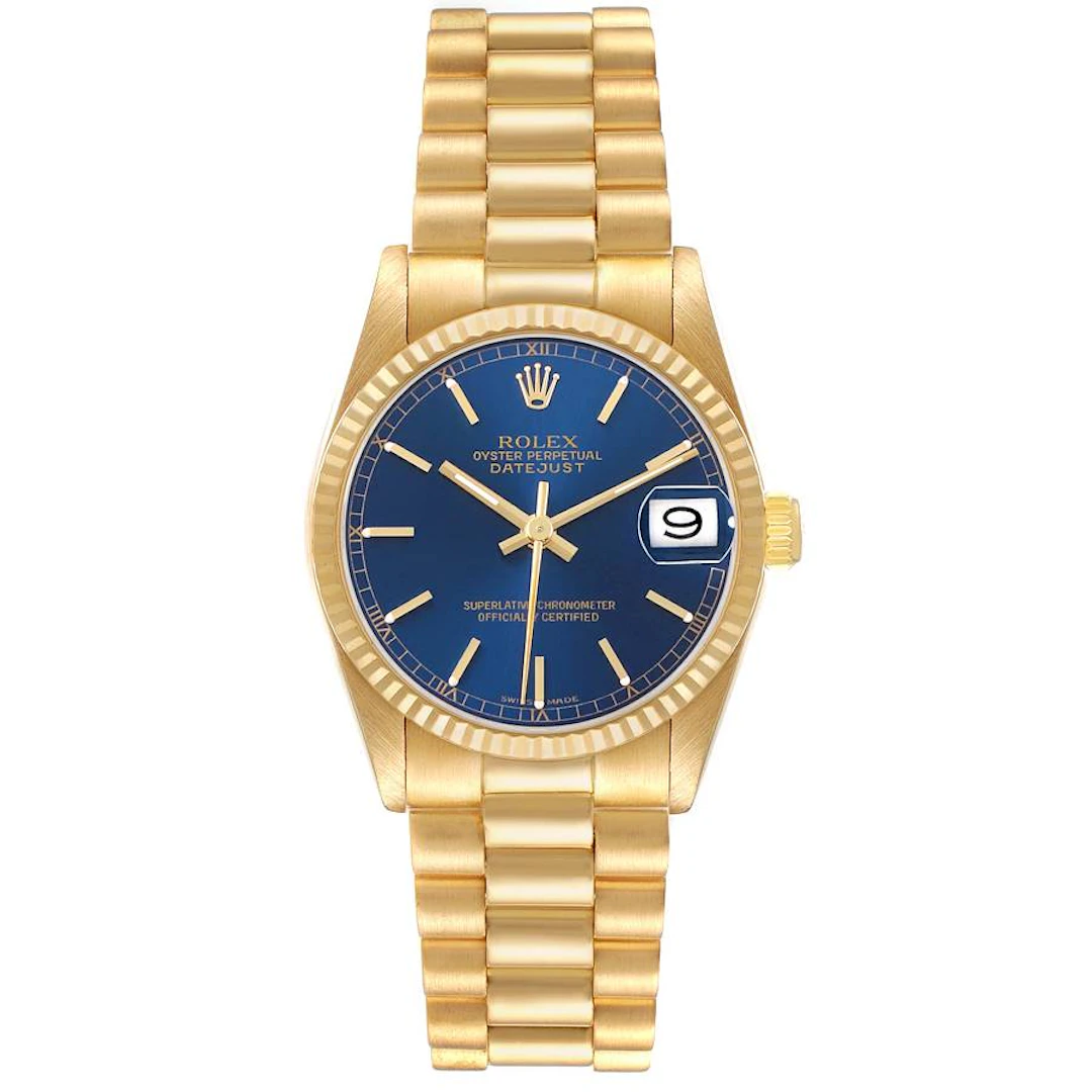 President Datejust (Reference 68278). A 31mm yellow gold automatic