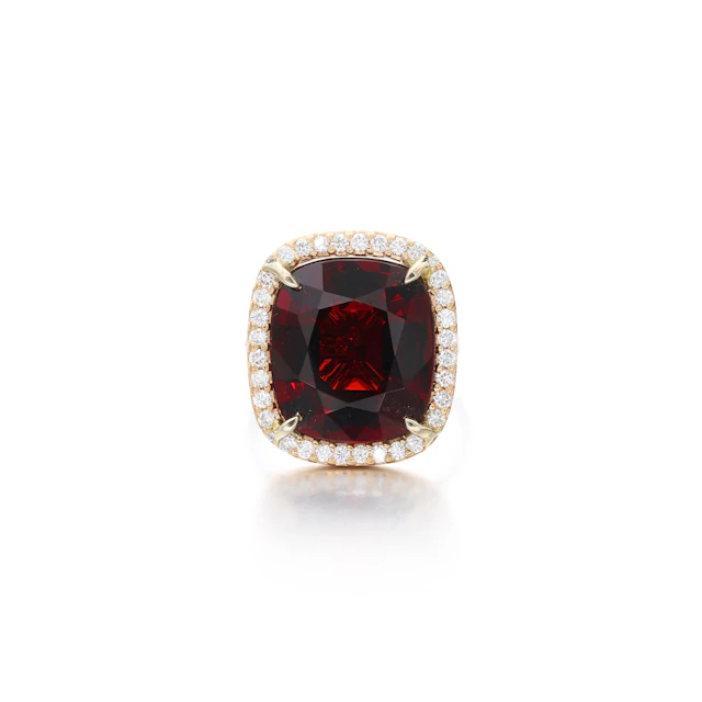 Rose Gold, White Gold, 10.39ct Burmese Spinel and Diamond Ring