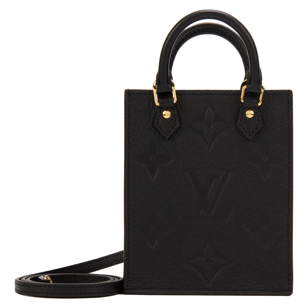 Black Giant Monogram Empreinte Petit Sac Plat Gold Hardware, 2021