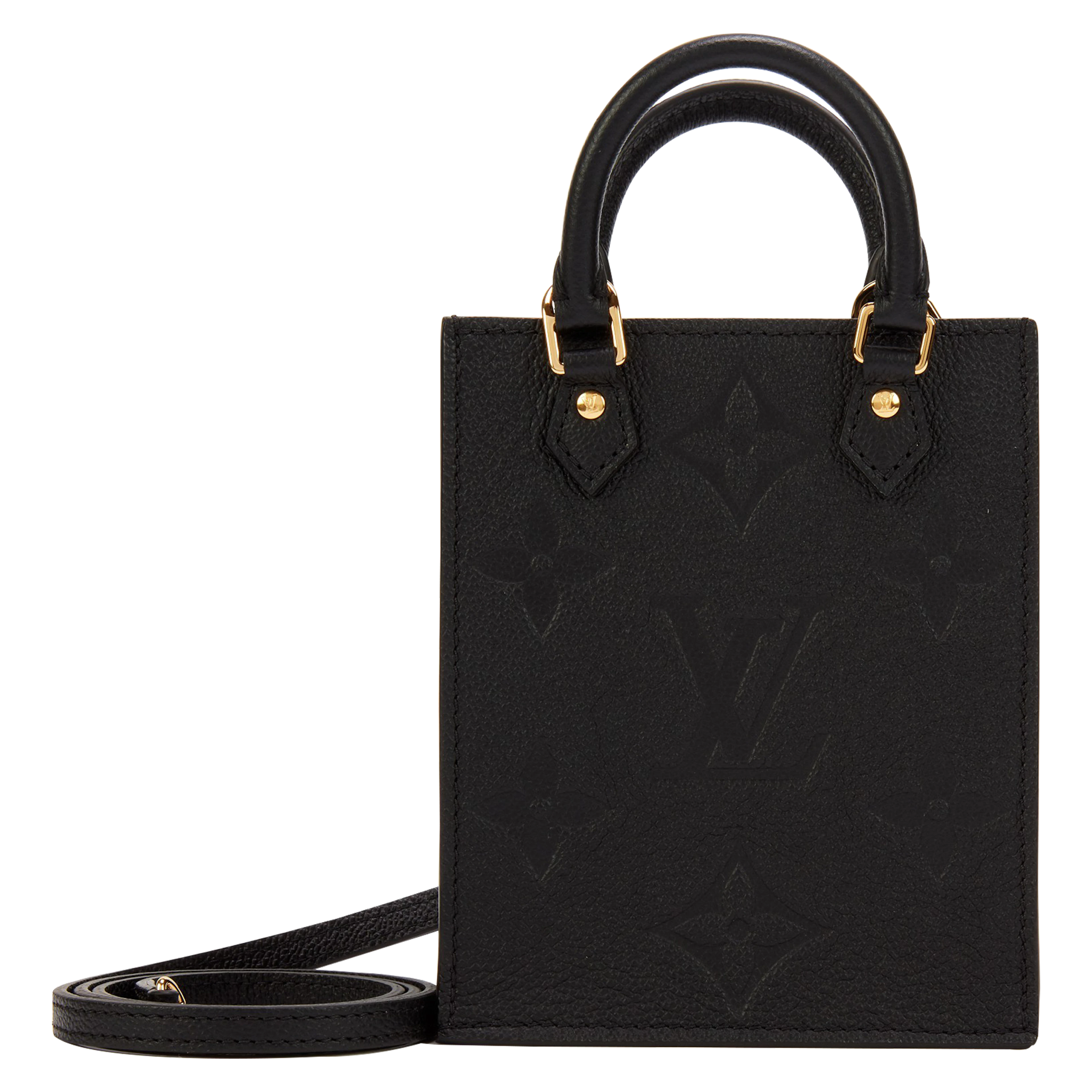 Black Giant Monogram Empreinte Petit Sac Plat Gold Hardware, 2021