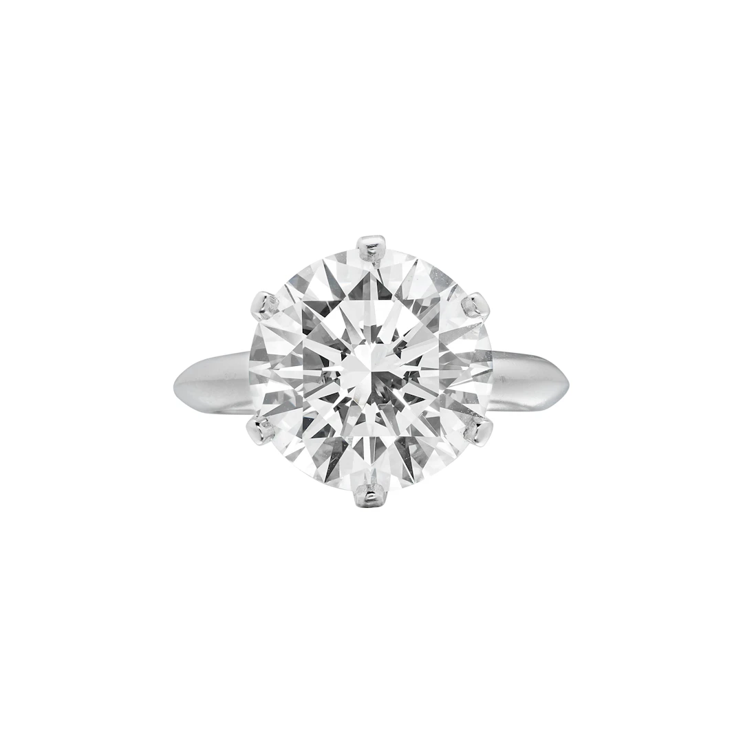Platinum and 5.25ct Round Brilliant Cut Diamond Engagement Ring