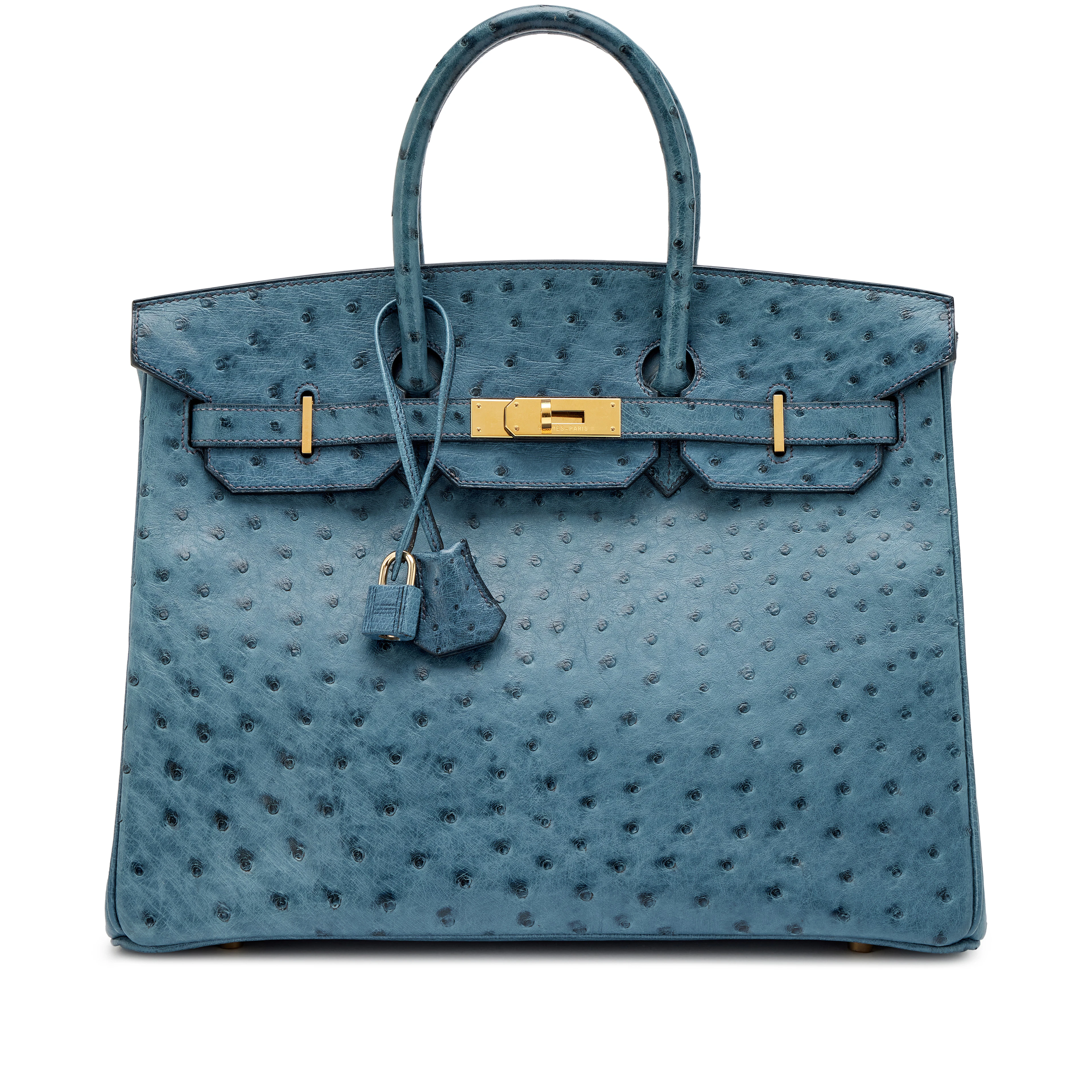 Bleu Roi Ostrich Birkin 35 Gold Hardware, 2001