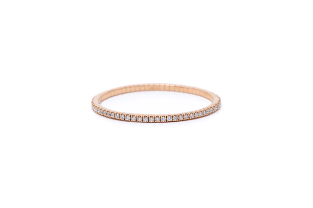 Rose gold and Diamond Stretch Bracelet