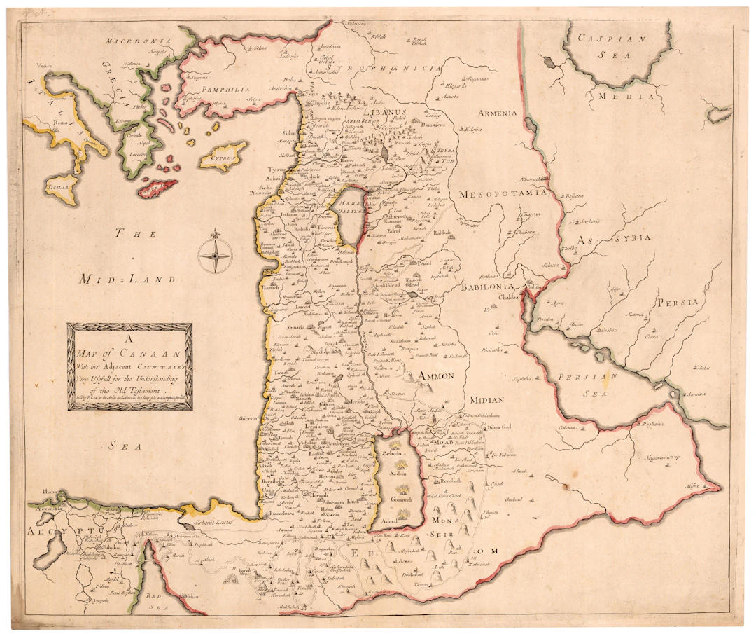 English Map of the Holy Land