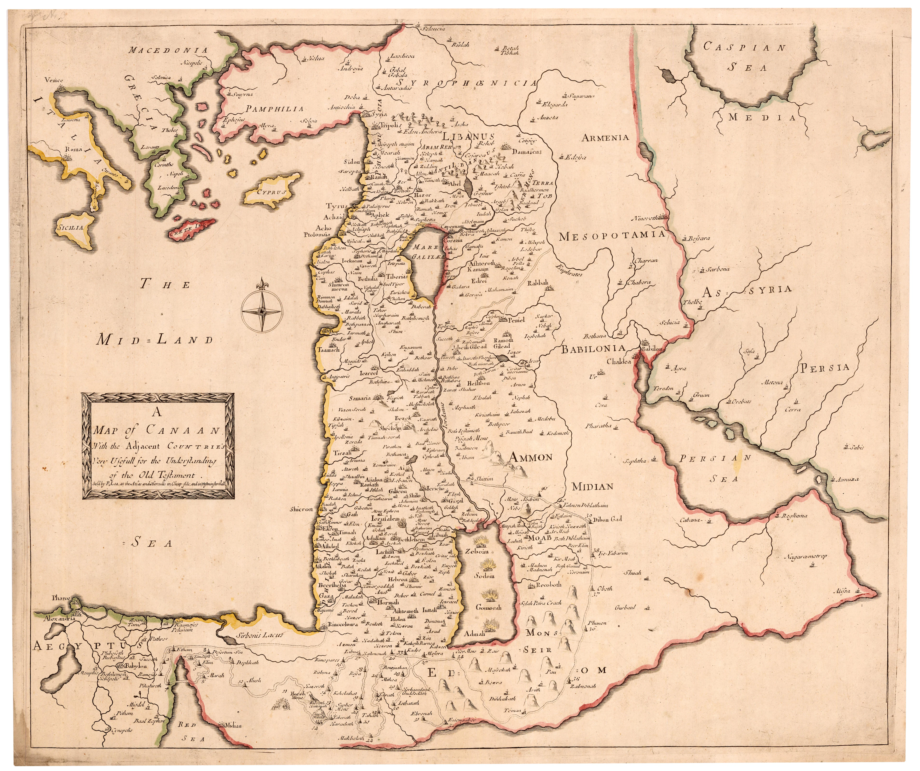 English Map of the Holy Land
