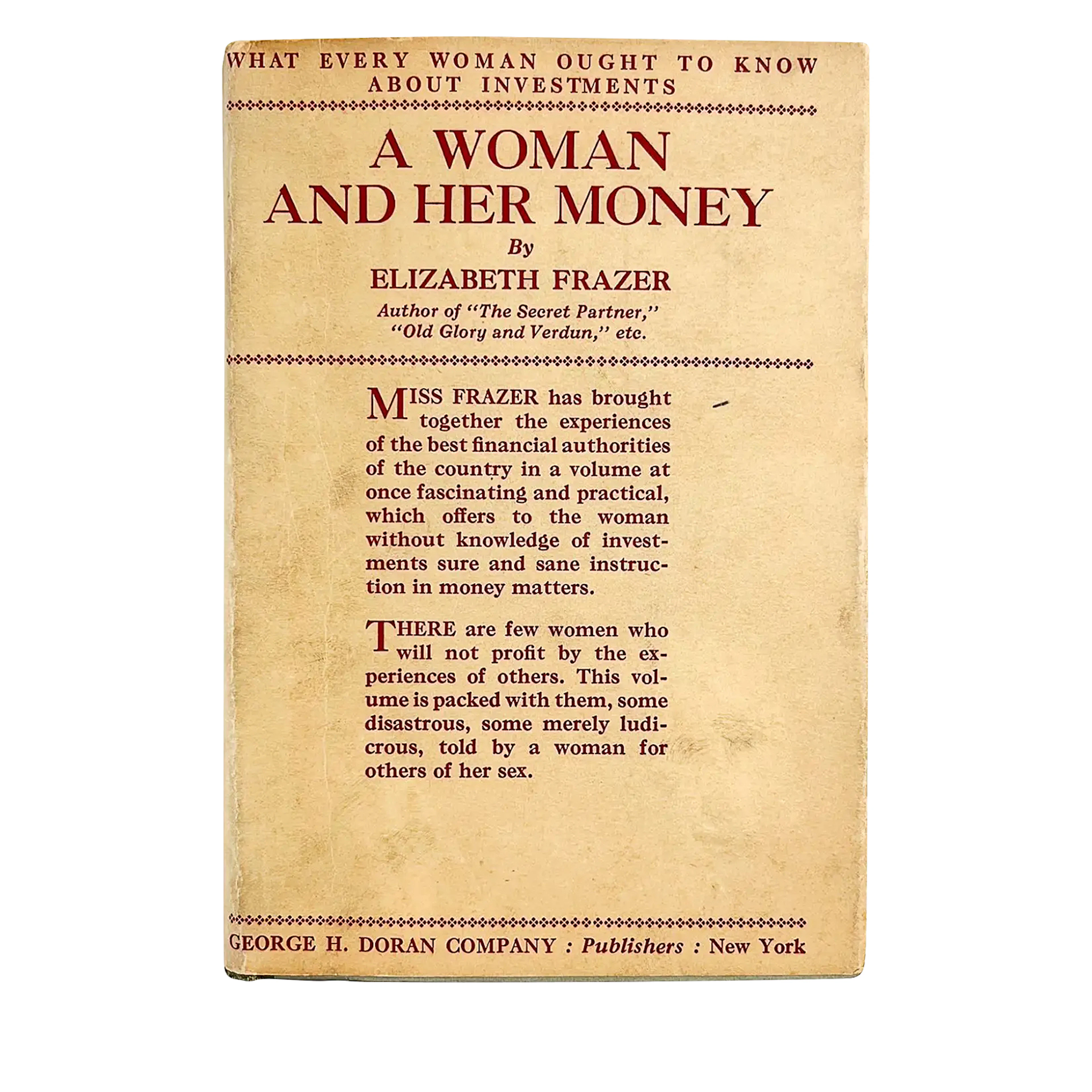 A Woman And Her Money First Edition