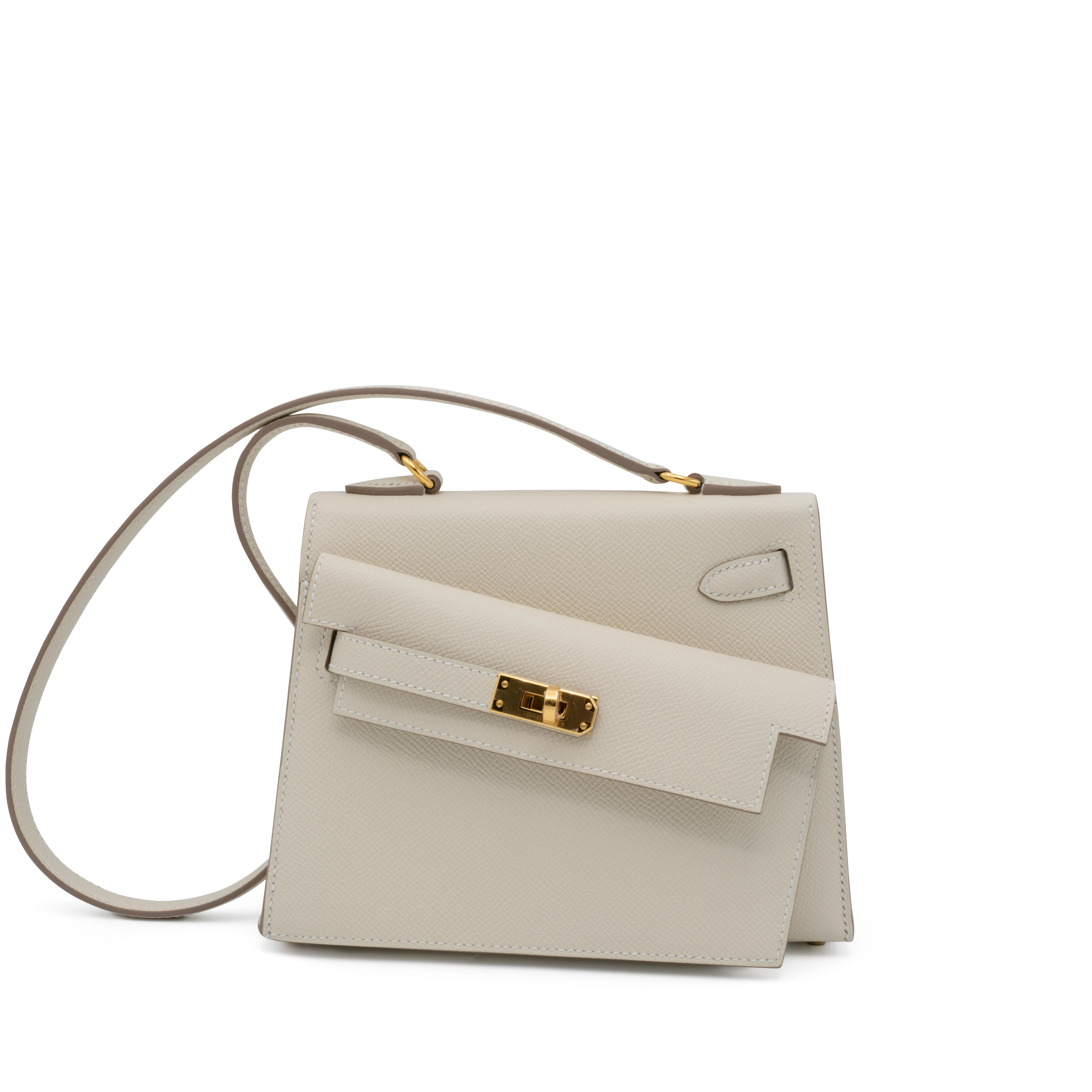 Limited Edition Craie Epsom Kelly en Désordre 20 Sellier Gold Hardware, 2026