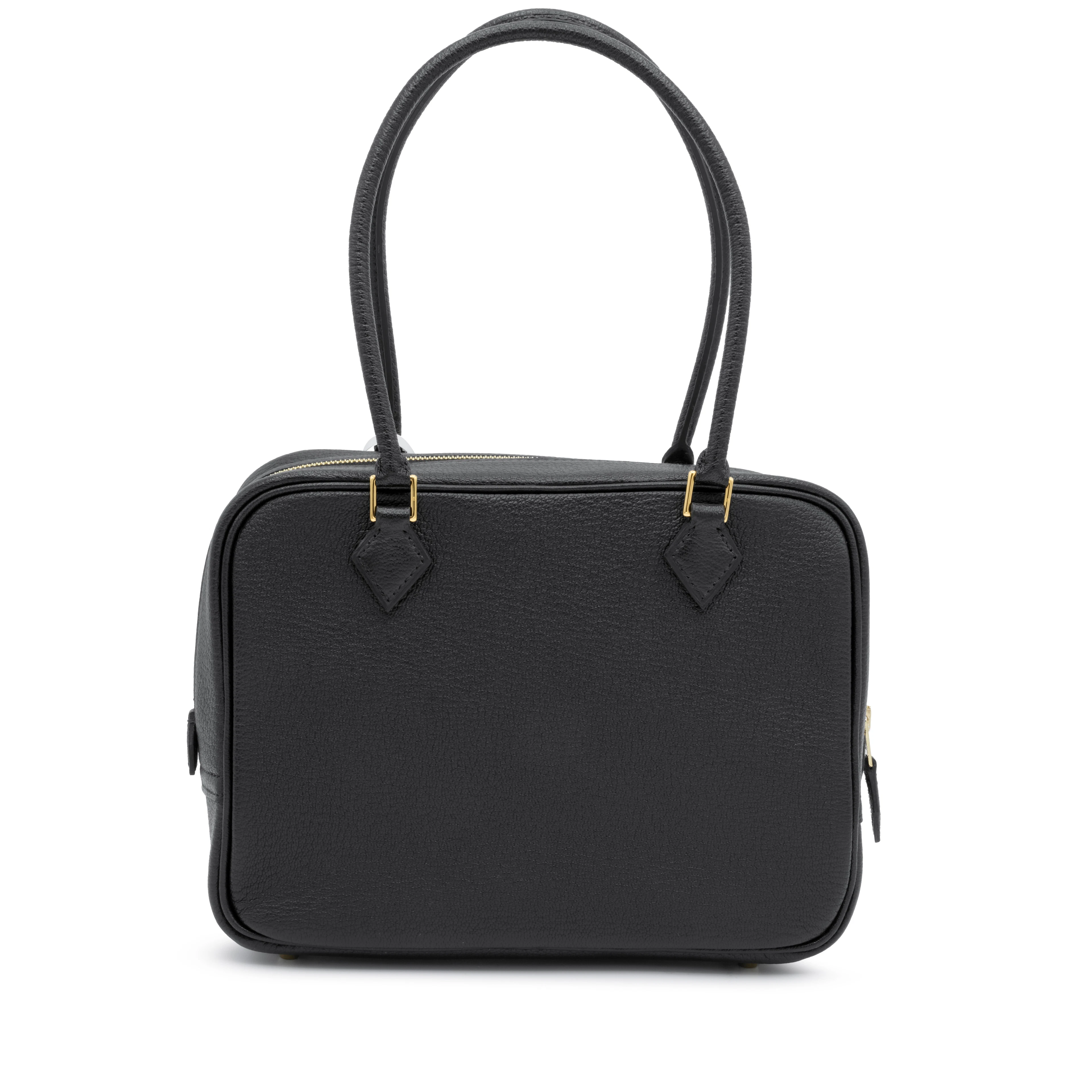 Black Chèvre Mini Plume Gold Hardware, 2025