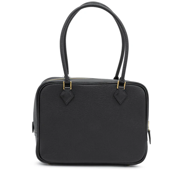 Black Chèvre Mini Plume Gold Hardware, 2025