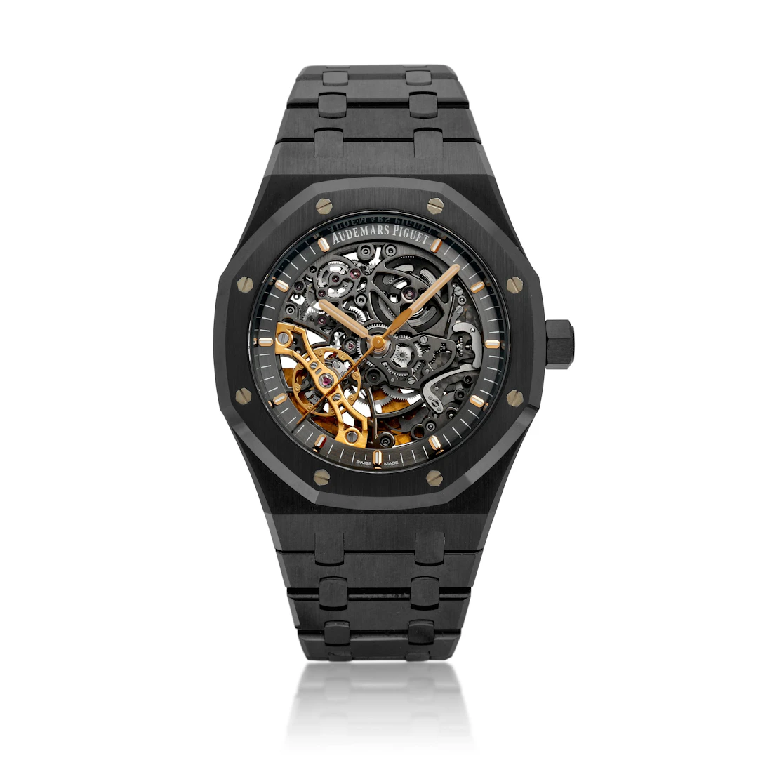 Royal Oak (Reference 15416CE.OO.1225CE.01). A 41mm ceramic skeletonized