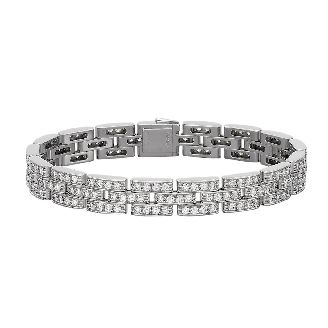 White Gold and Diamond Maillon Panthère Bracelet