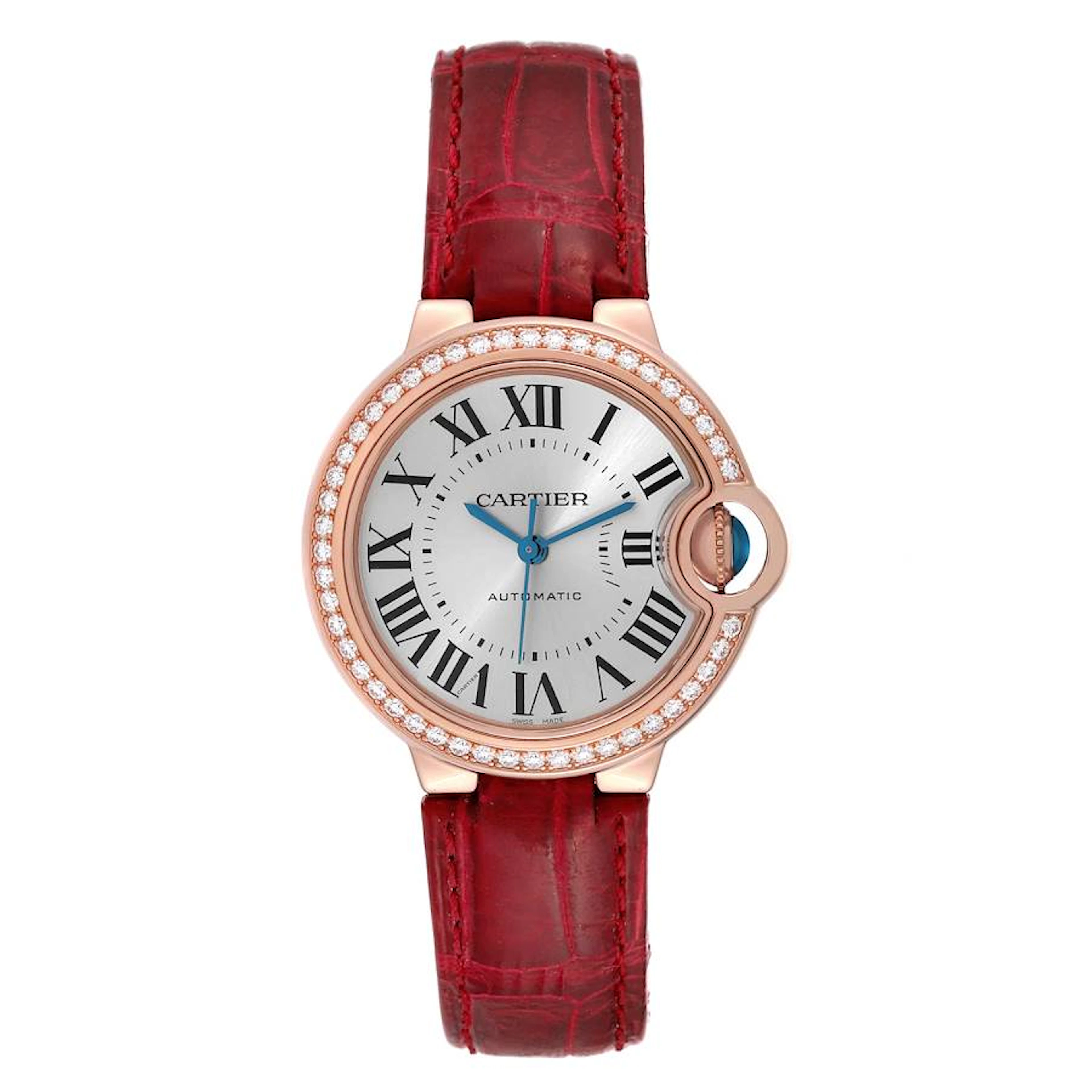 Ballon Bleu Medium (Reference WJBB0033). A 33mm rose gold diamond-set