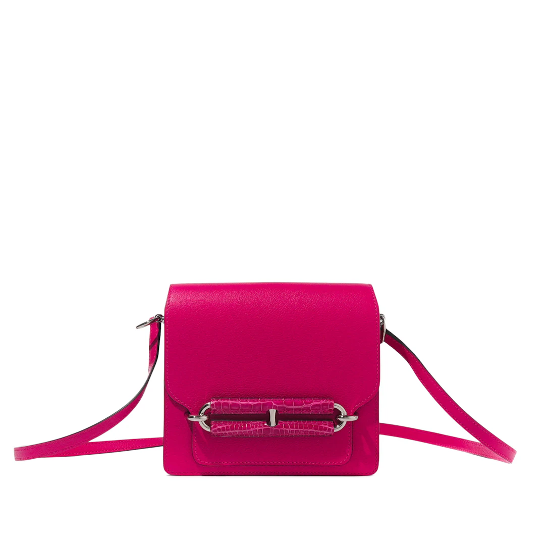 Rose Mexico Evercolor and Alligator Touch Mini Roulis 18 Palladium