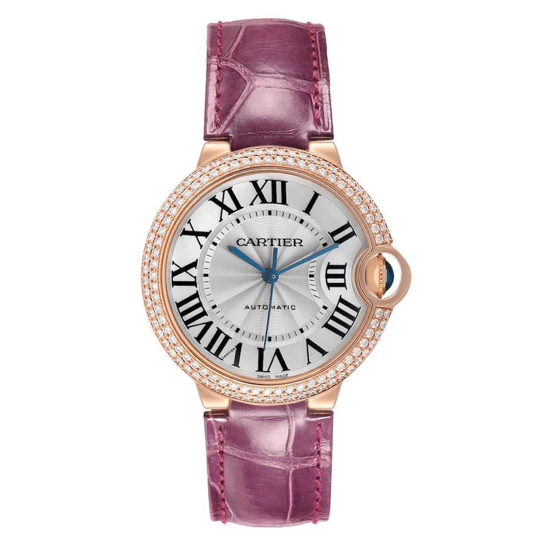 Ballon Bleu (Reference WE900551). A 36.5mm rose gold diamond-set automatic