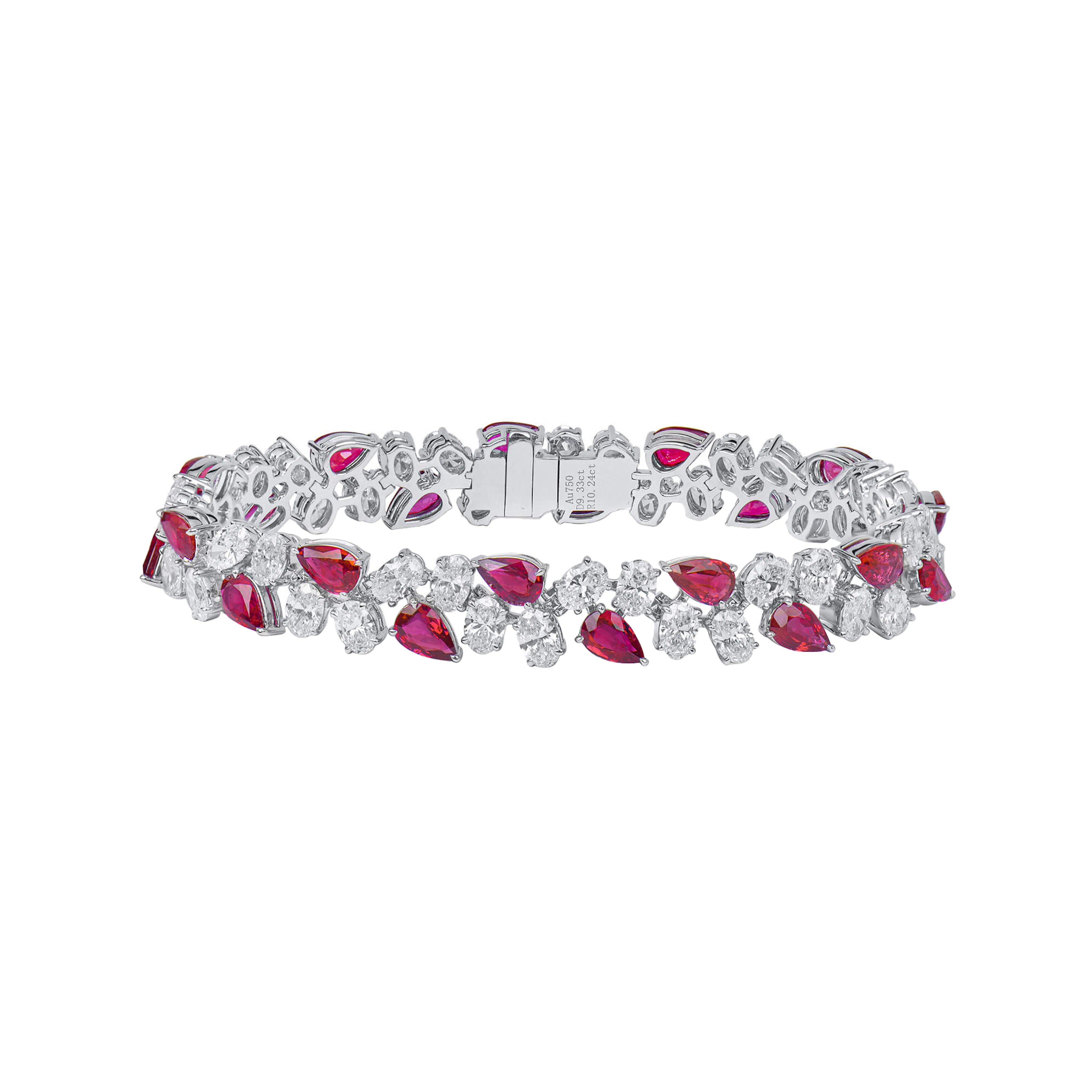 White Gold, Ruby and Diamond Bracelet