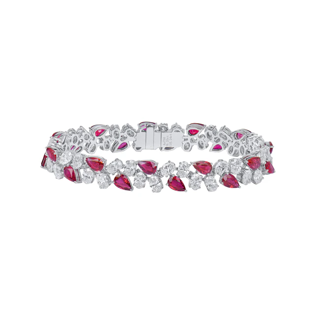 White Gold, Ruby and Diamond Bracelet