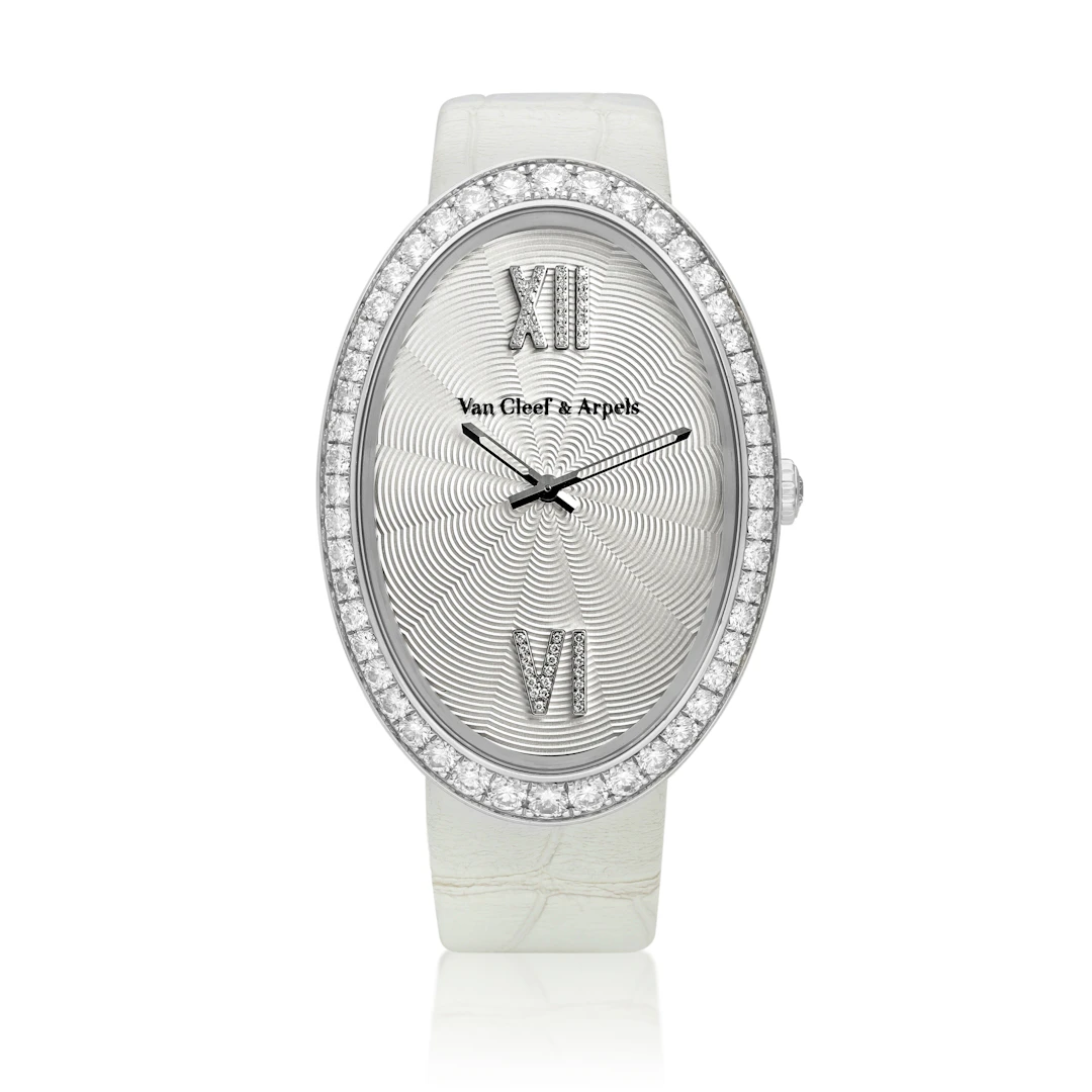 Timeless XL (Reference HH39031) A 50mm white gold diamond-set quartz