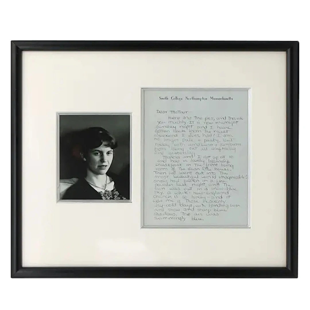 Signed Letter from Sylvia Plath to her Mother