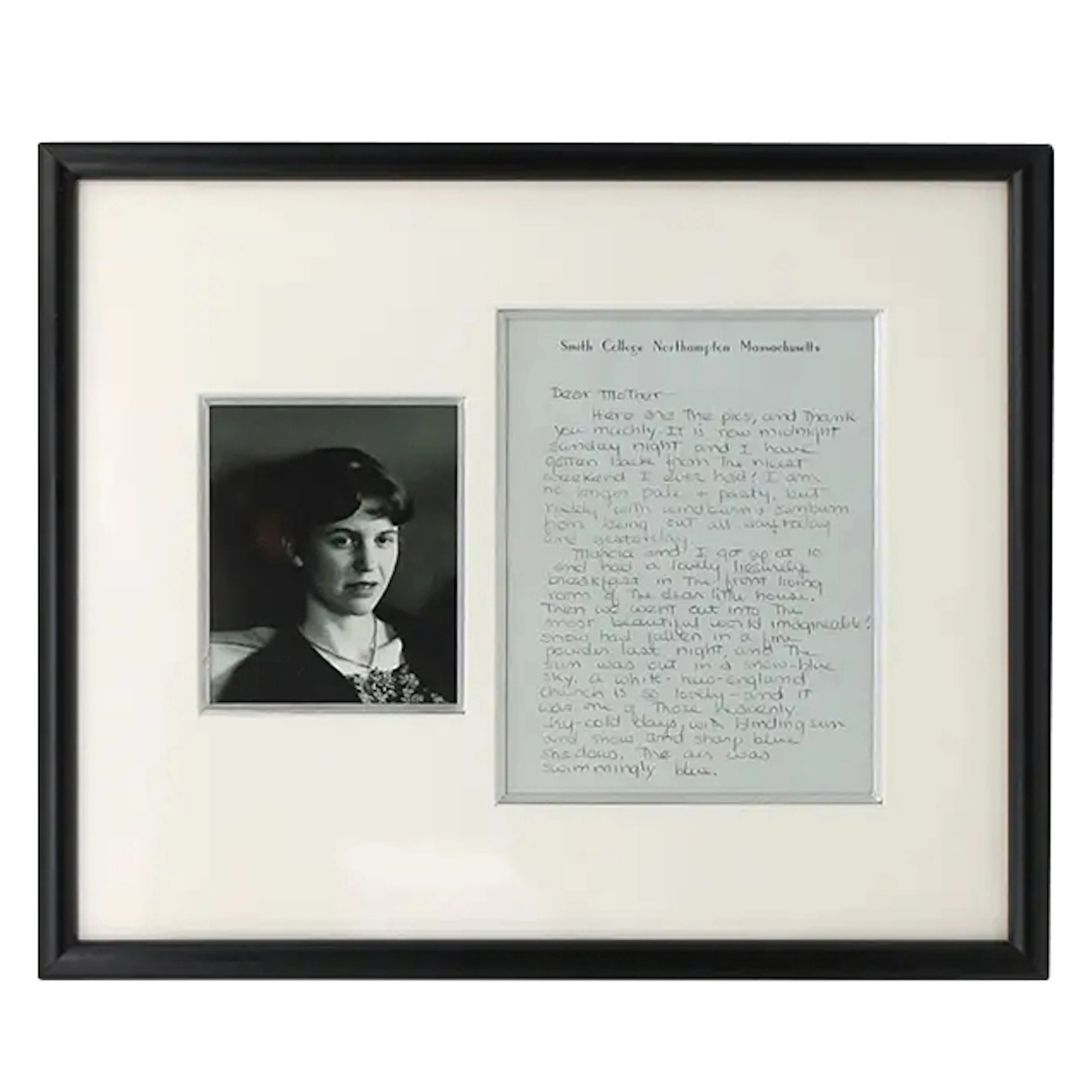 Signed Letter from Sylvia Plath to her Mother