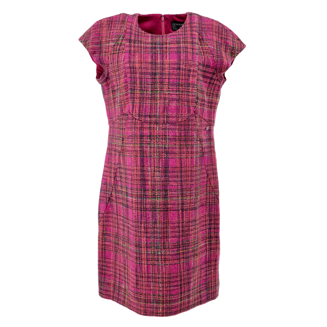 Pink and Multicolor Fantasy Tweed Dress, 2018