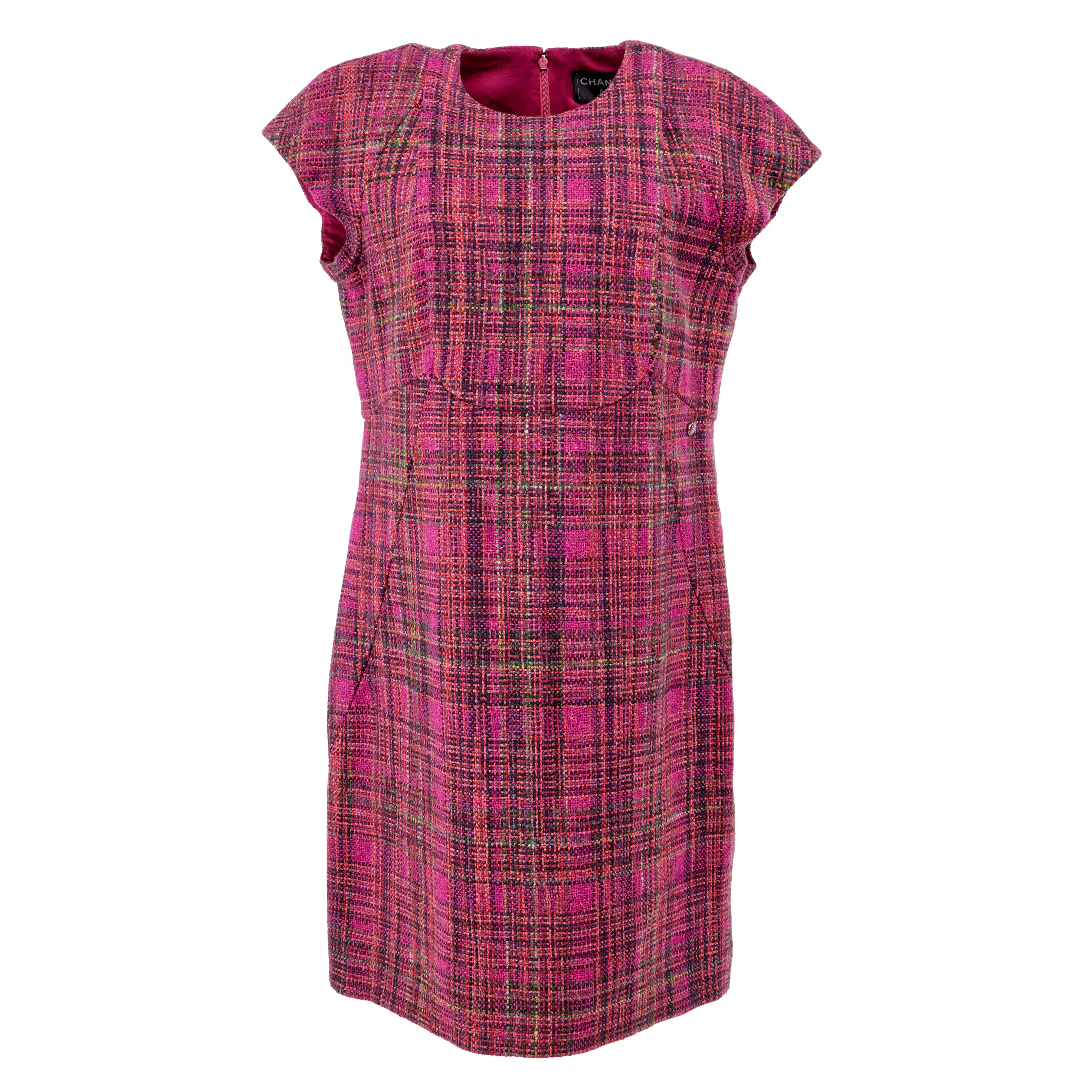 Pink and Multicolor Fantasy Tweed Dress, 2018