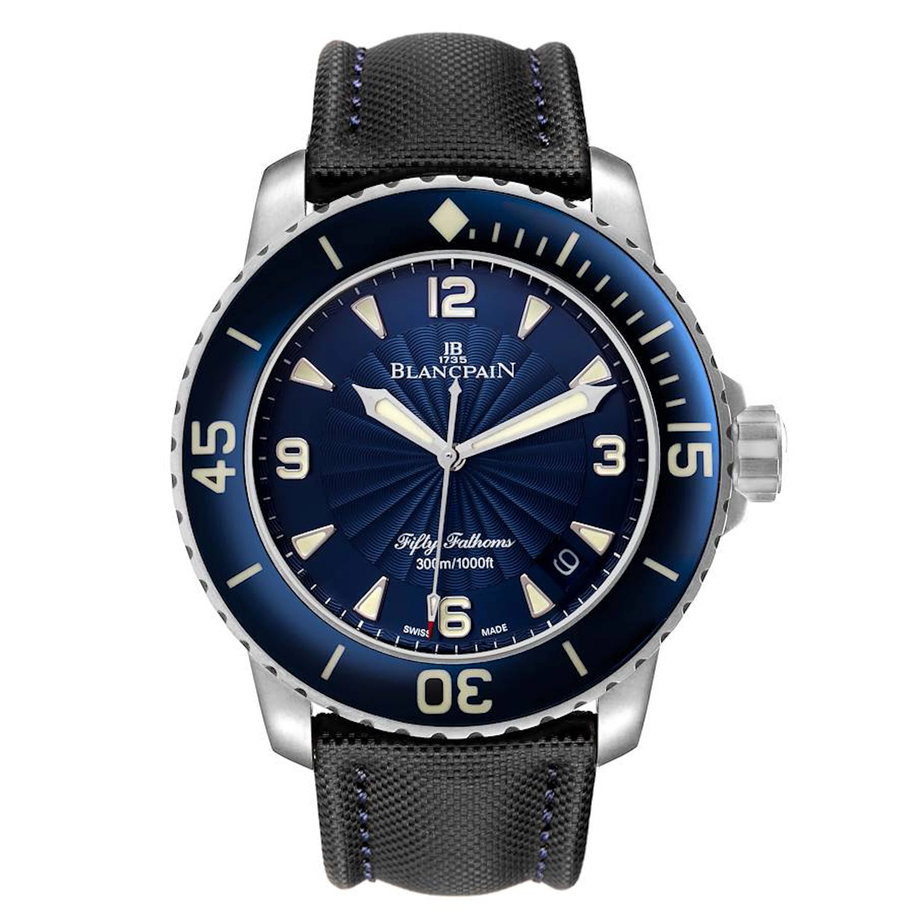 Fifty Fathoms Automatique (Reference 5015D-1140-52B). A 45mm stainless