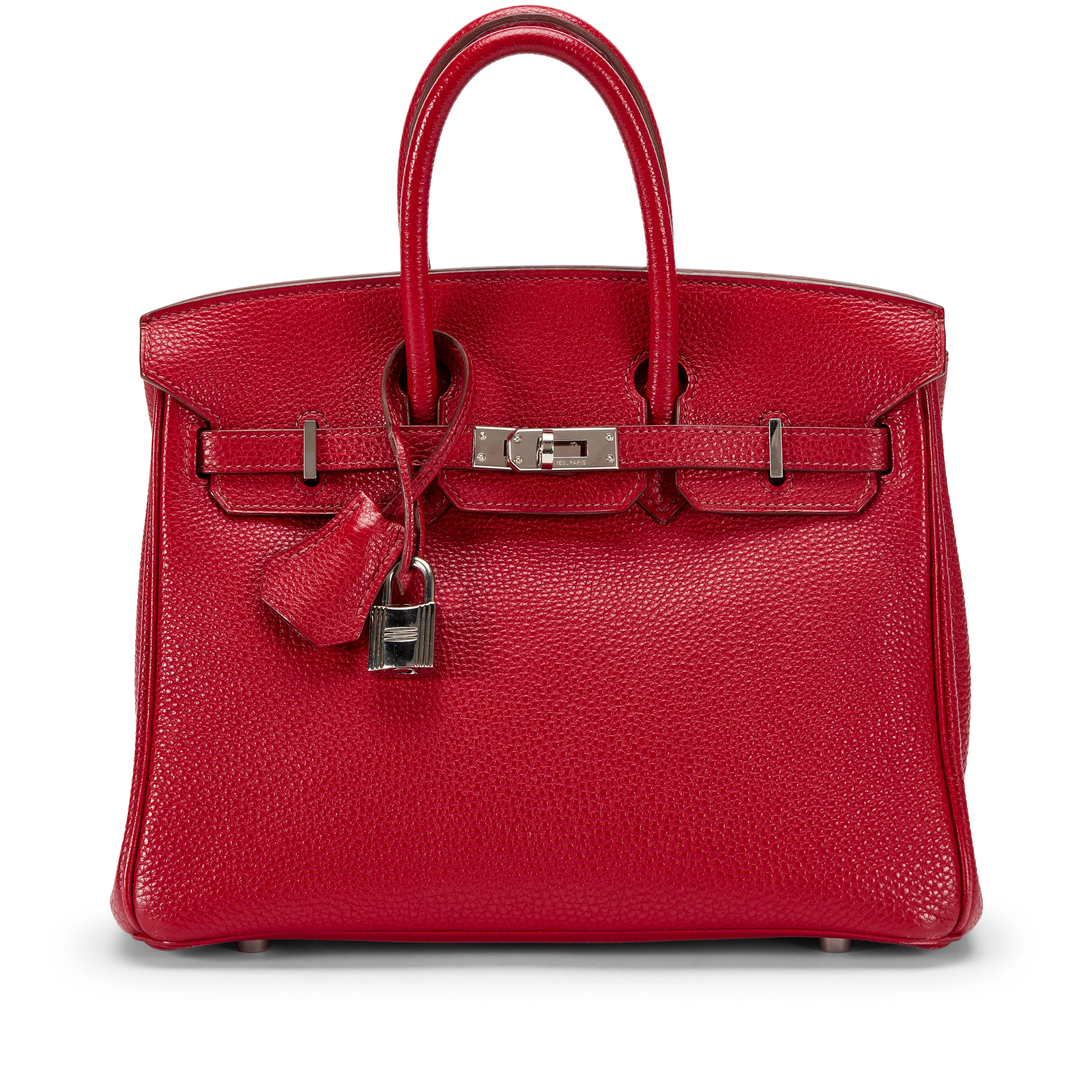 Rouge Garance Togo Birkin 25 Palladium Hardware, 2008