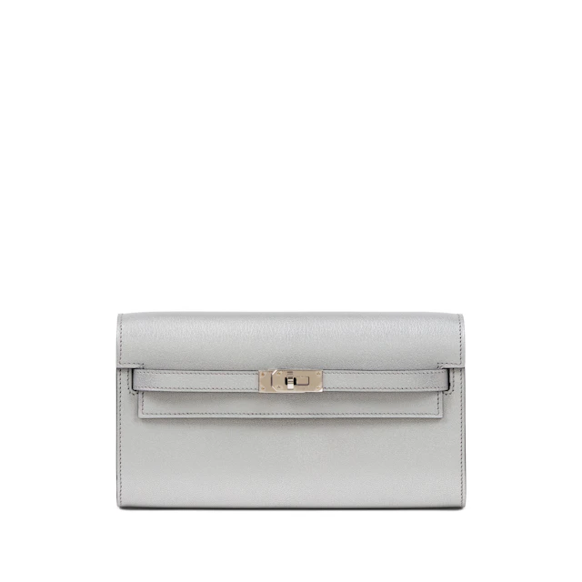 Argent Chèvre Chamkila Kelly To Go Wallet Palladium Hardware, 2025