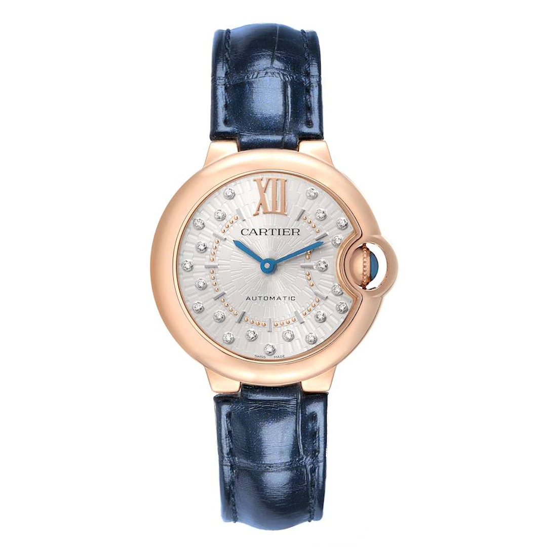Ballon Bleu (Reference WGBB0052). A 33mm rose gold diamond-set automatic