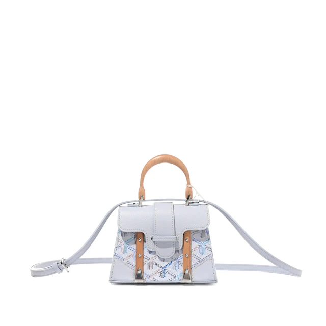White Goyardine Canvas and Chevroches Calfskin Saïgon Nano Bag