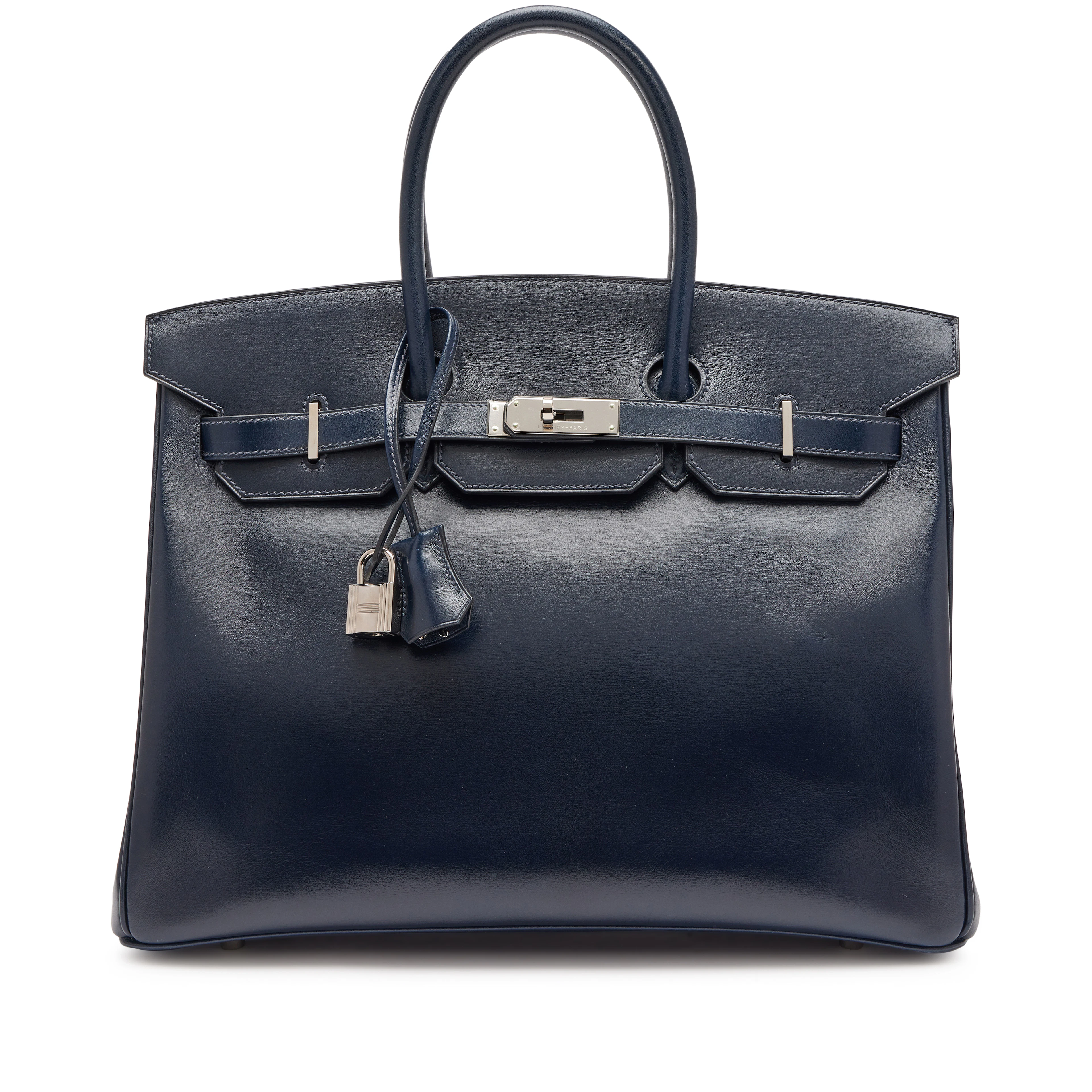 Bleu De Prusse Box Calf Birkin 35 Palladium Hardware, 2011