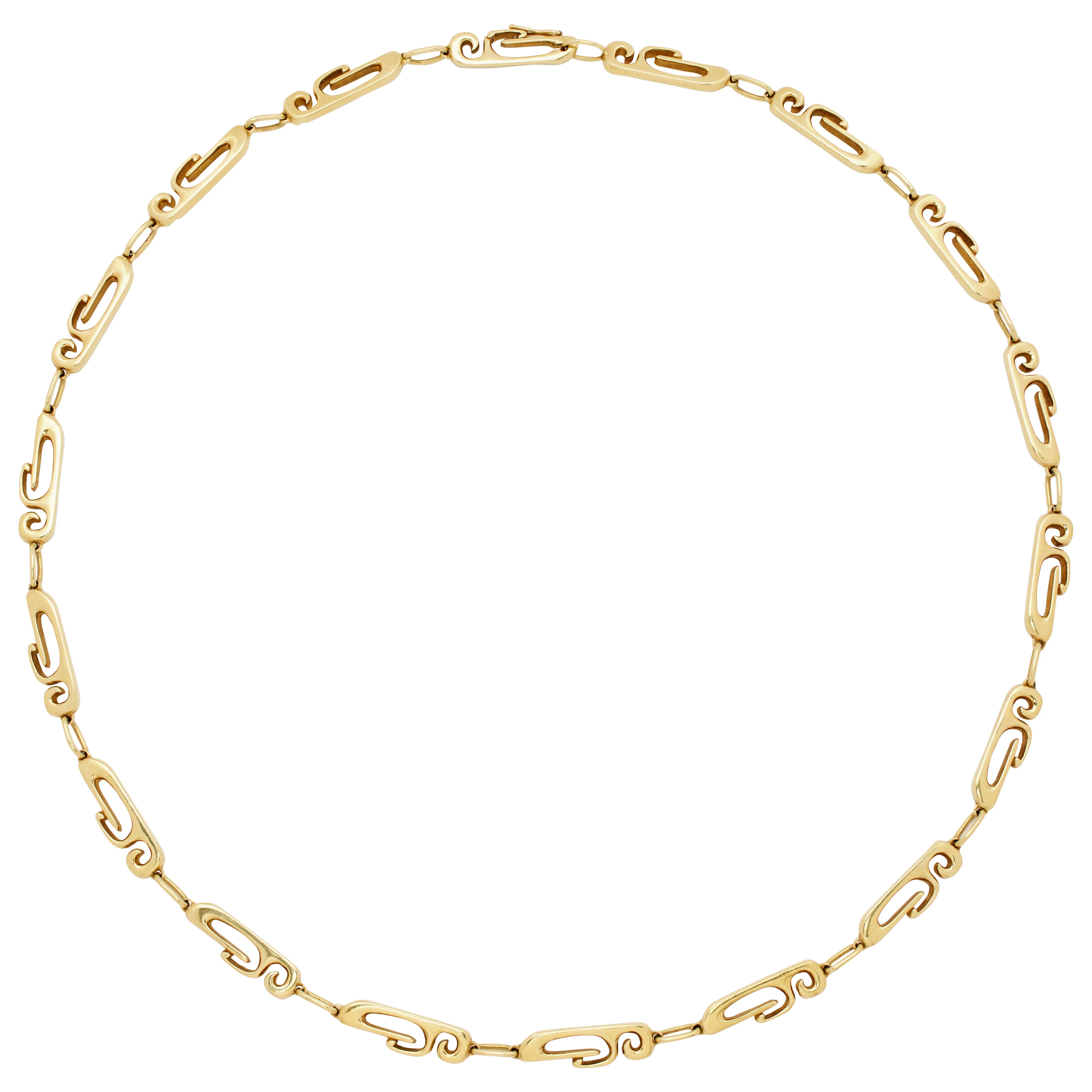 Vintage Gold Link Necklace