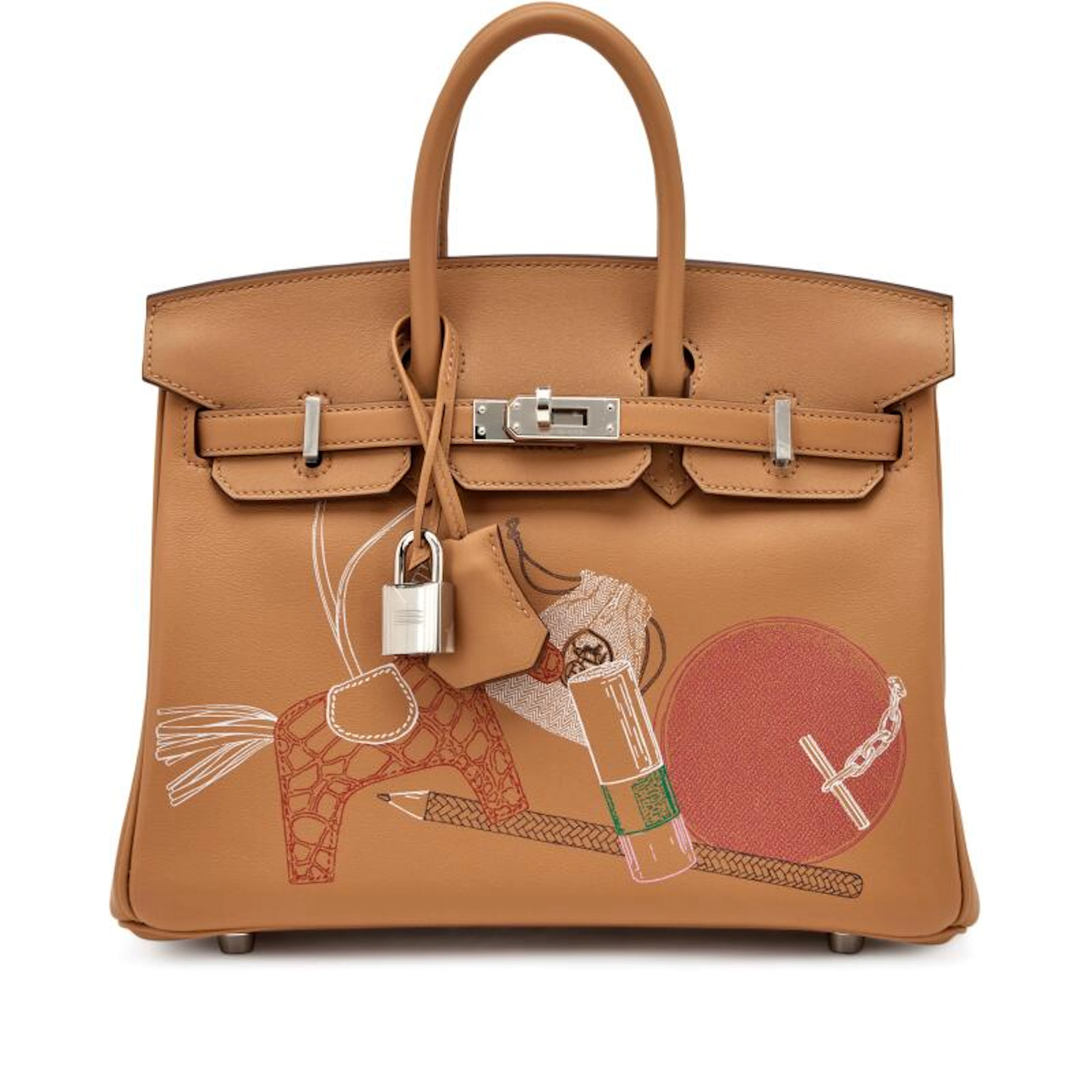 Biscuit Swift In and Out Birkin 25 Palladium Hardware, 2021