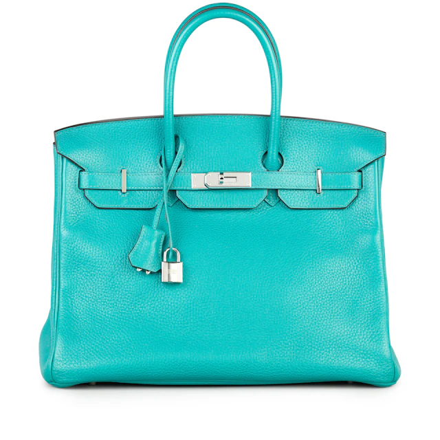 Turqouise Togo Birkin 35 Palladium Hardware, 2016