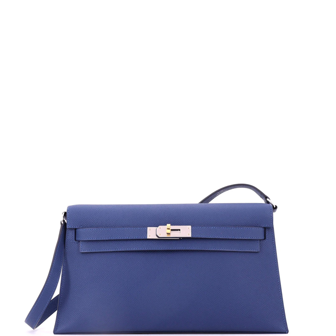 Bleu Tie Epsom Kelly Elan Electrum Hardware, 2025