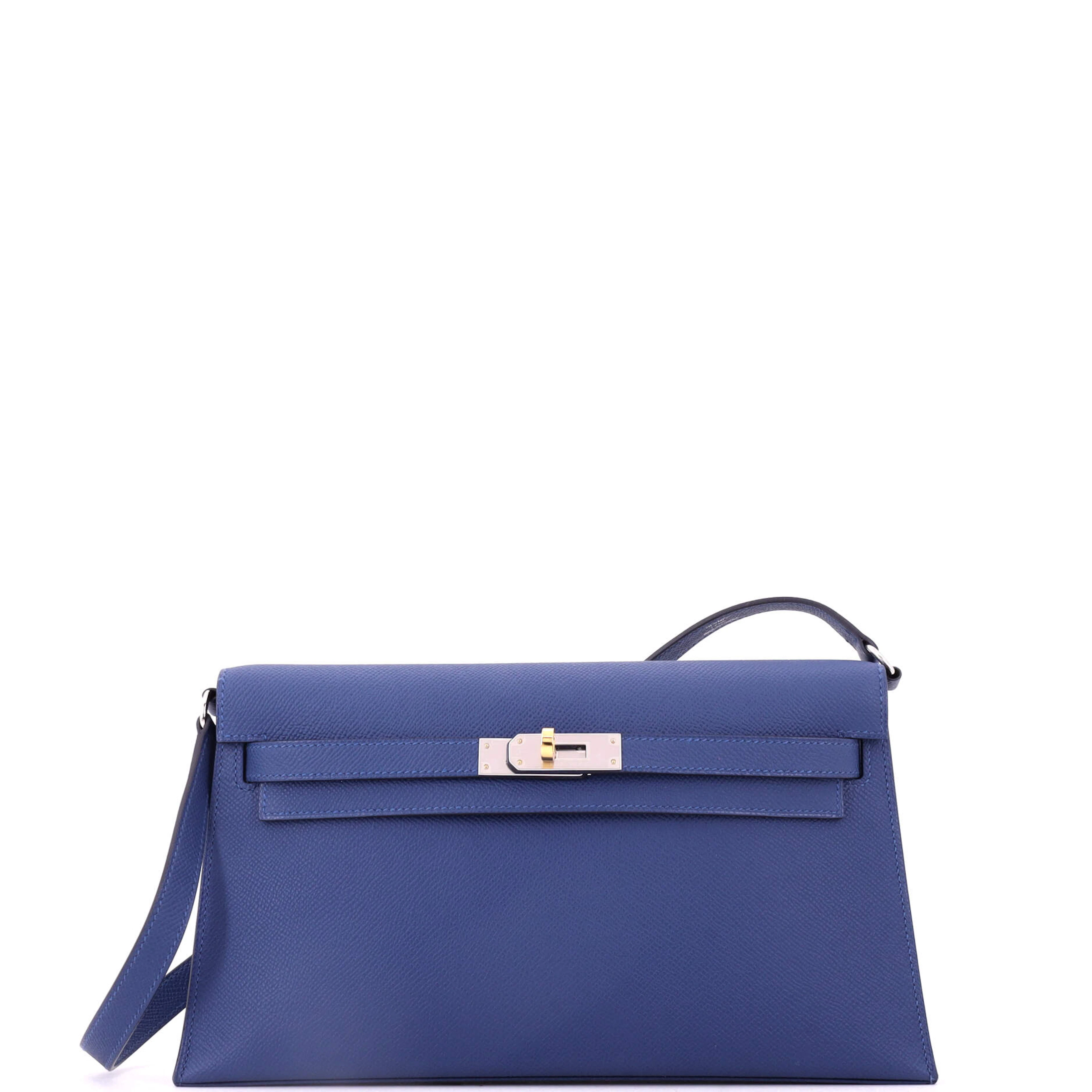 Bleu Tie Epsom Kelly Elan Electrum Hardware, 2025