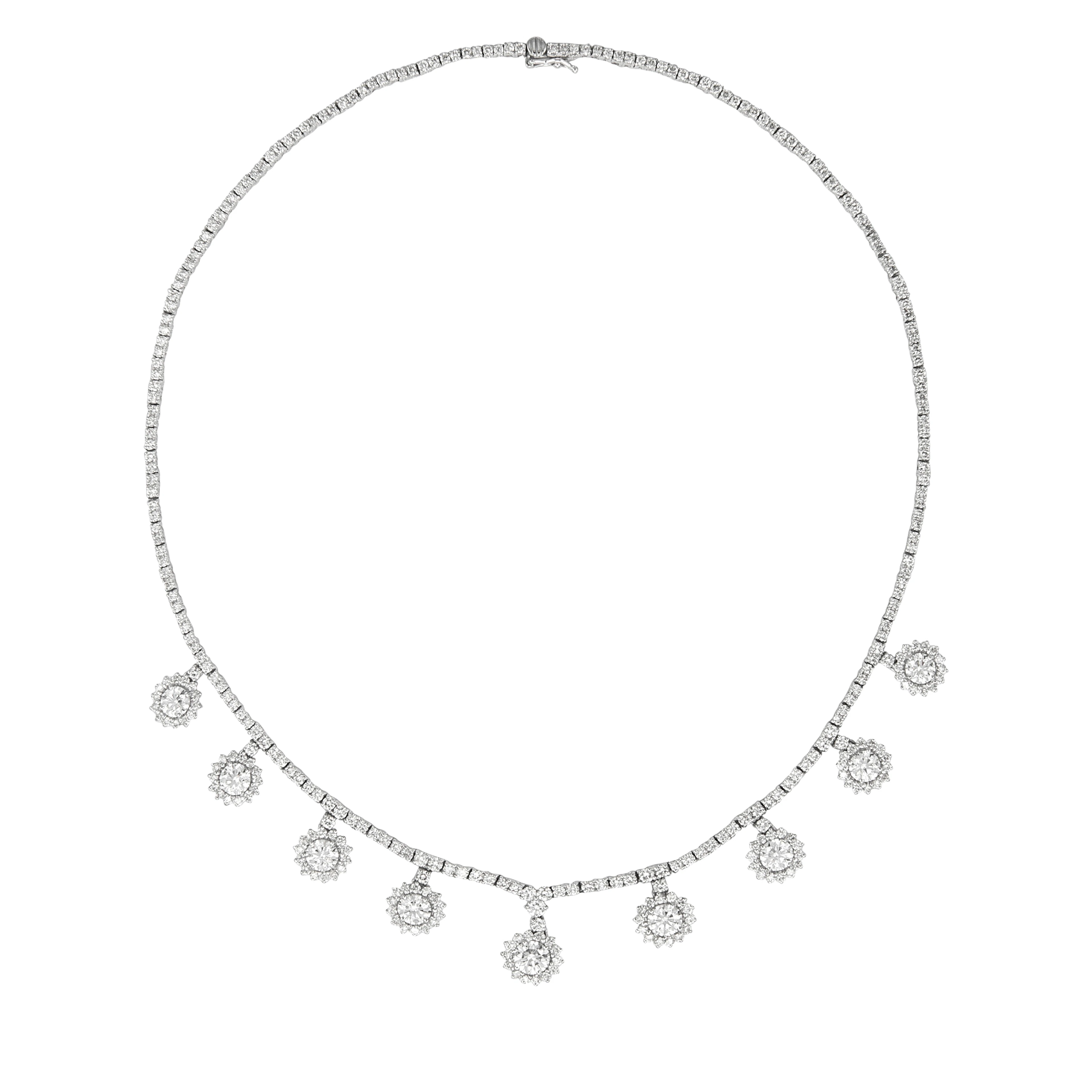 White Gold and Diamond Necklace