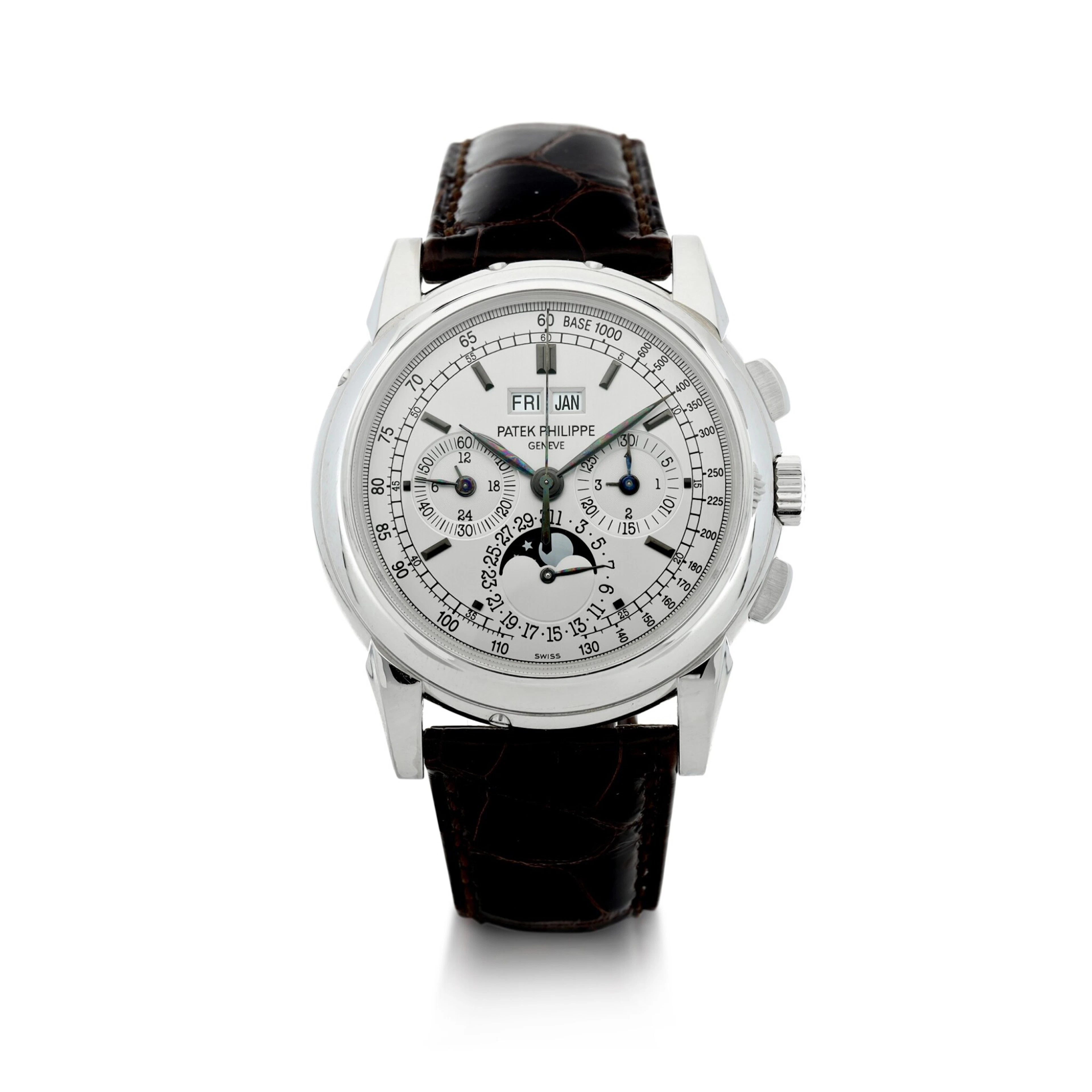 Complications (Reference 5970G-001). A 40mm white gold manual wind
