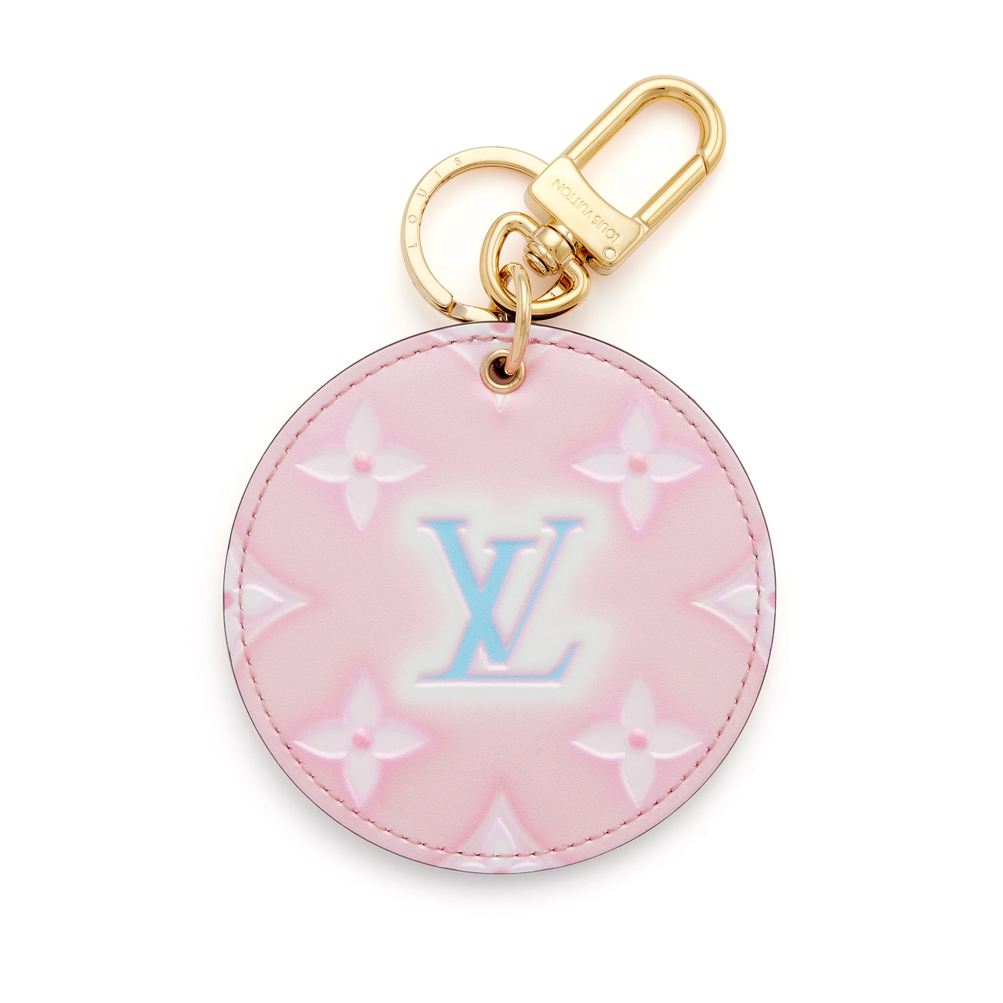 Rose Clair Monogram Valentine’s Day Illustre Vernis Leather Bag Charm