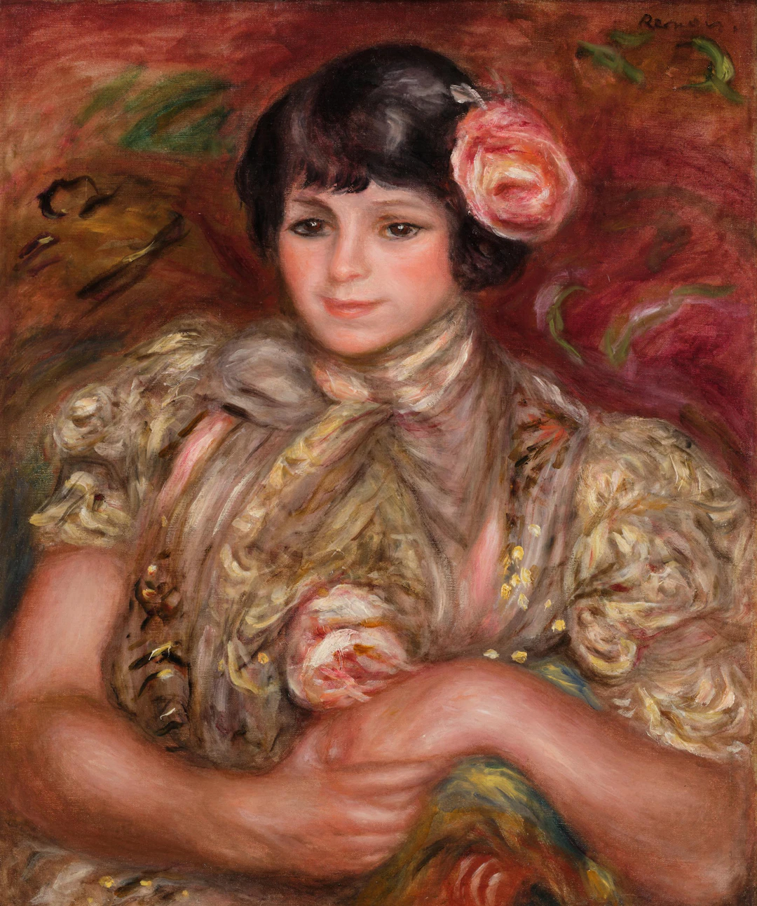 Femme à la rose