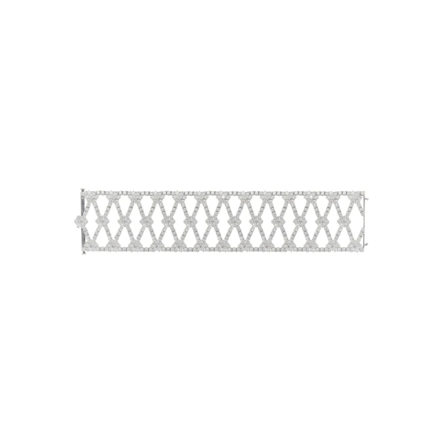 White Gold and 30.30ctw Round Brilliant Cut Diamond Bracelet
